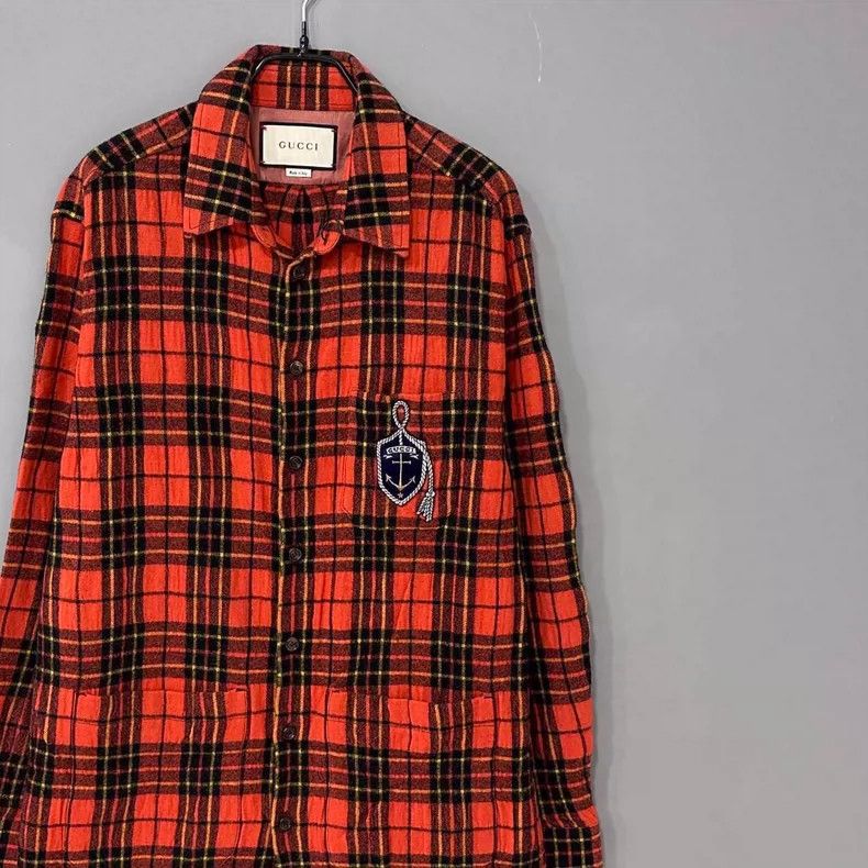 Gucci Gucci Logo plaid long coat 2506-Nextarrow Size US M / EU 48-50 / 2 - 2 Thumbnail