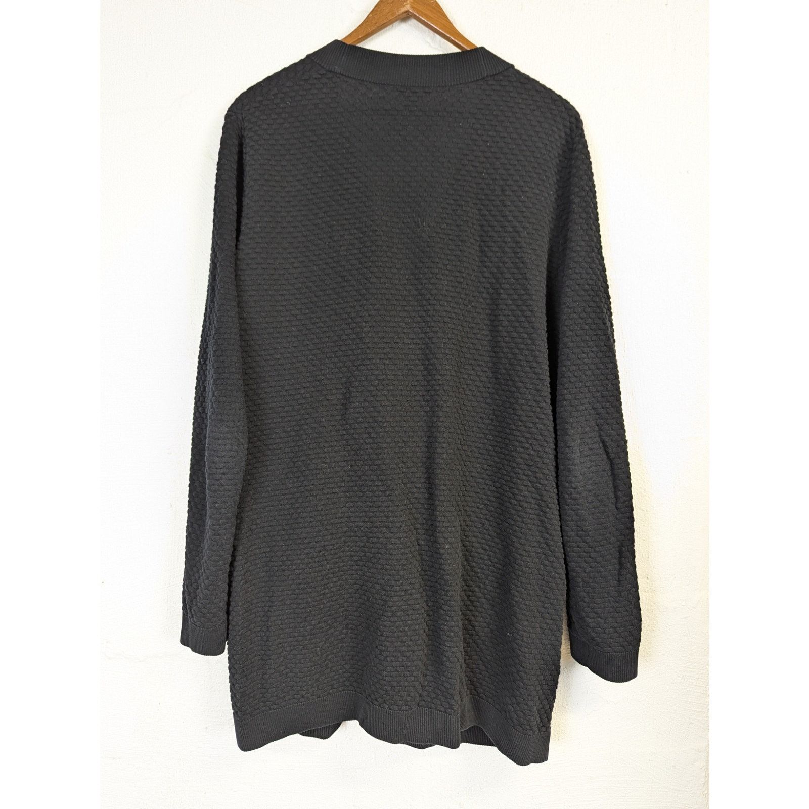 Cos COS Oversized Cardigan Sz Medium Black Minimal Lagenlook Size M / US 6-8 / IT 42-44 - 7 Thumbnail