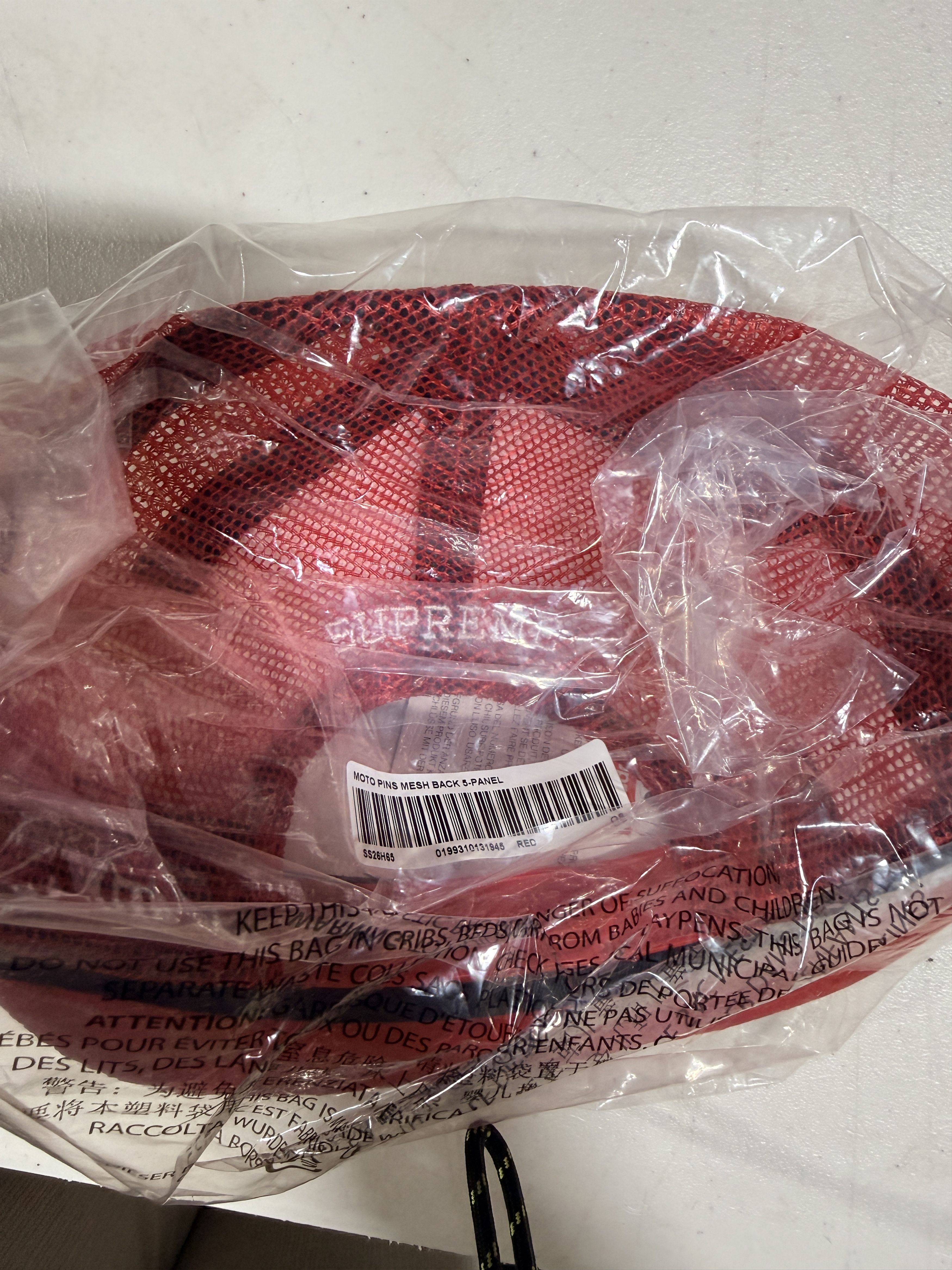 Supreme Supreme Pins Mesh Back 5-Panel Red Size ONE SIZE - 5 Thumbnail