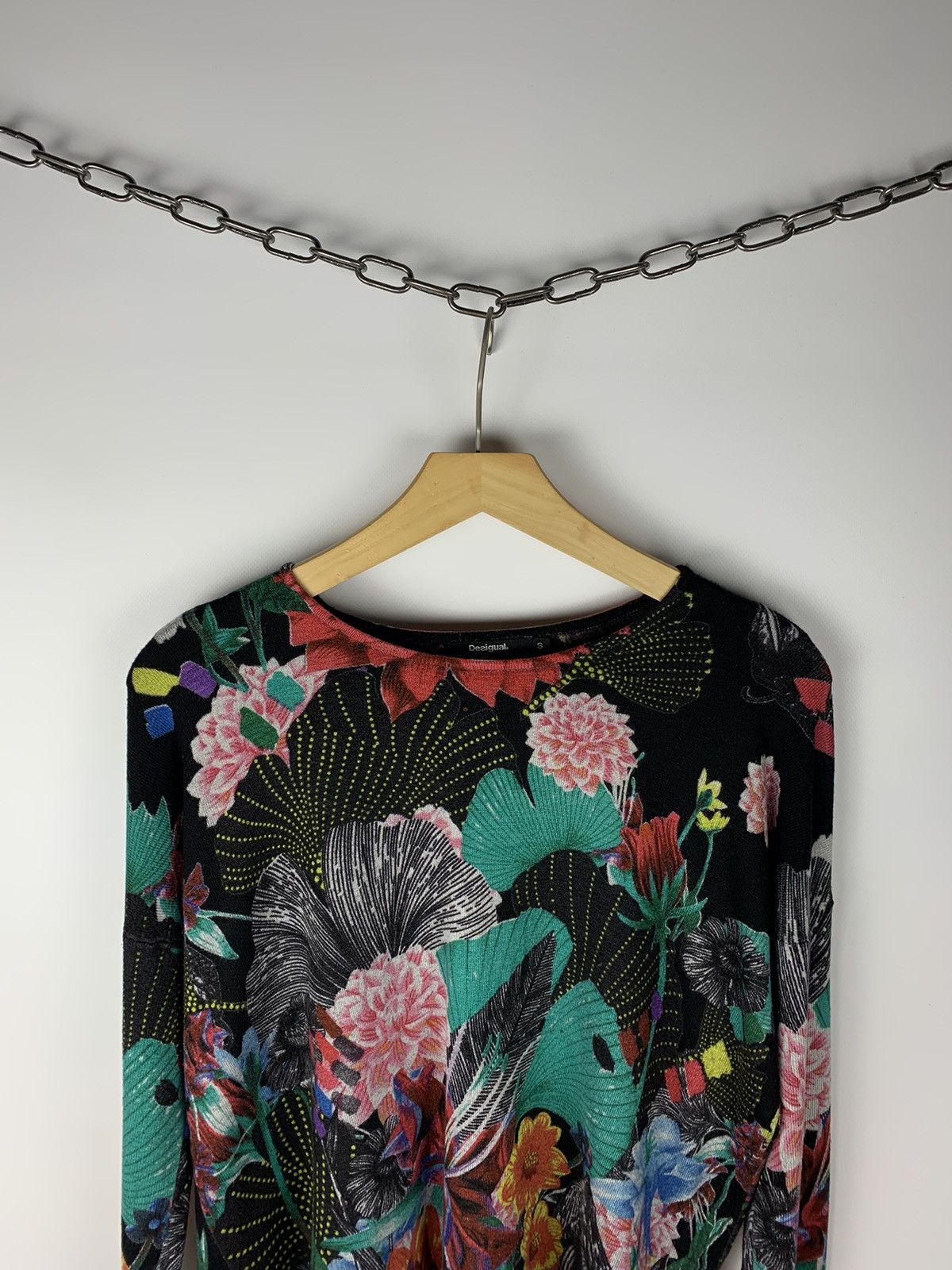 Desigual Desigual Flower Pattern Sweater Long Sleeve Multicolor Y2K Size S / US 4 / IT 40 - 2 Thumbnail