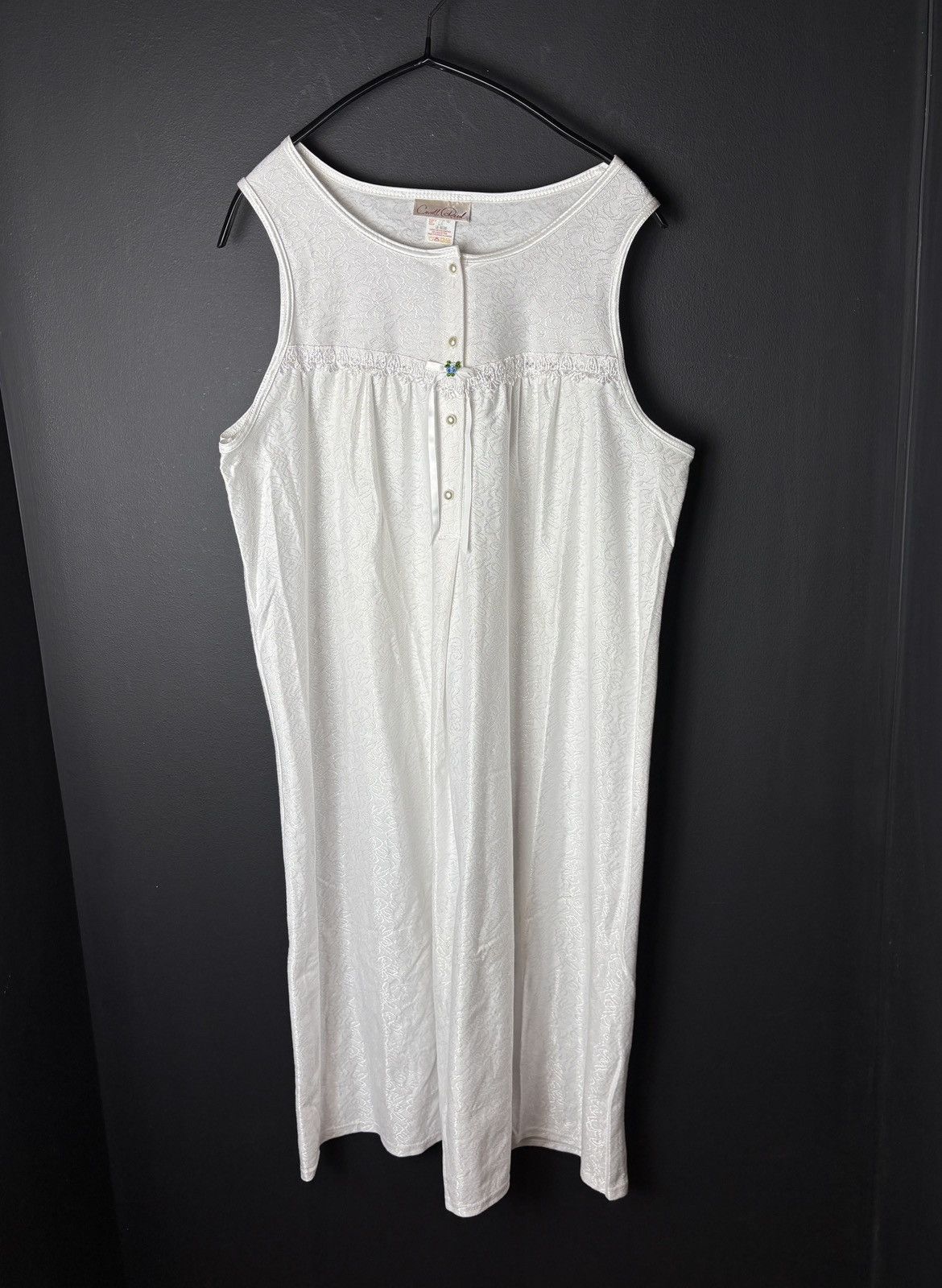 Vintage 80s Vintage Night Gown Slip Dress Lounge Sleep Angel Size L / US 10 / IT 46 - 9 Thumbnail