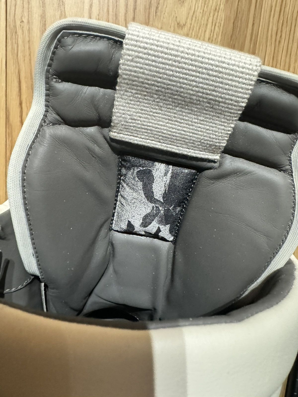 Rick Owens NEW MAINLINE DUST / MILK GEOBASKET JUMBO LACE LEATHER 43 Size US 10 / EU 43 - 6 Thumbnail
