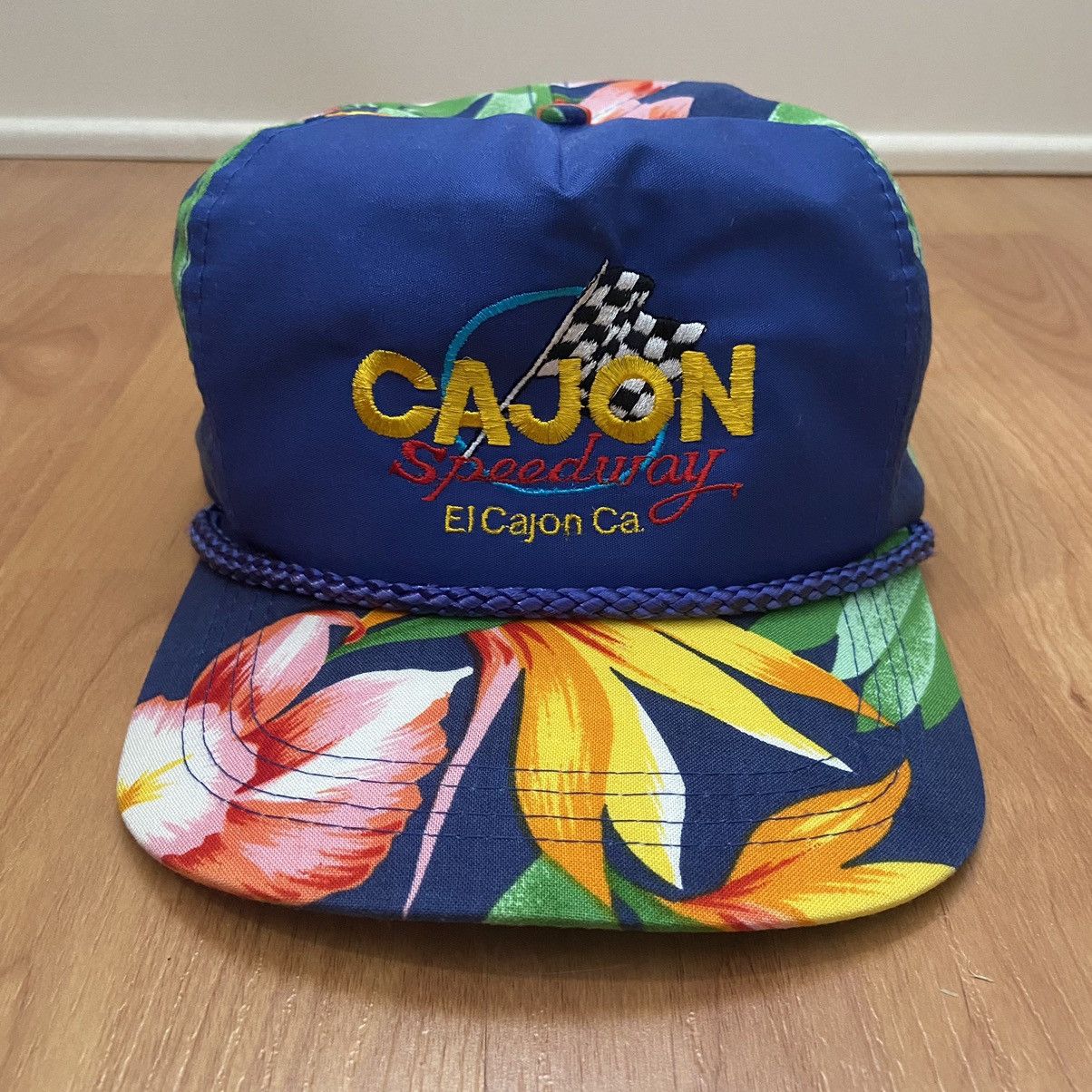 Vintage Vintage Cajon Speedway Tropical Logo Snapback Hat Size ONE SIZE - 1 Thumbnail