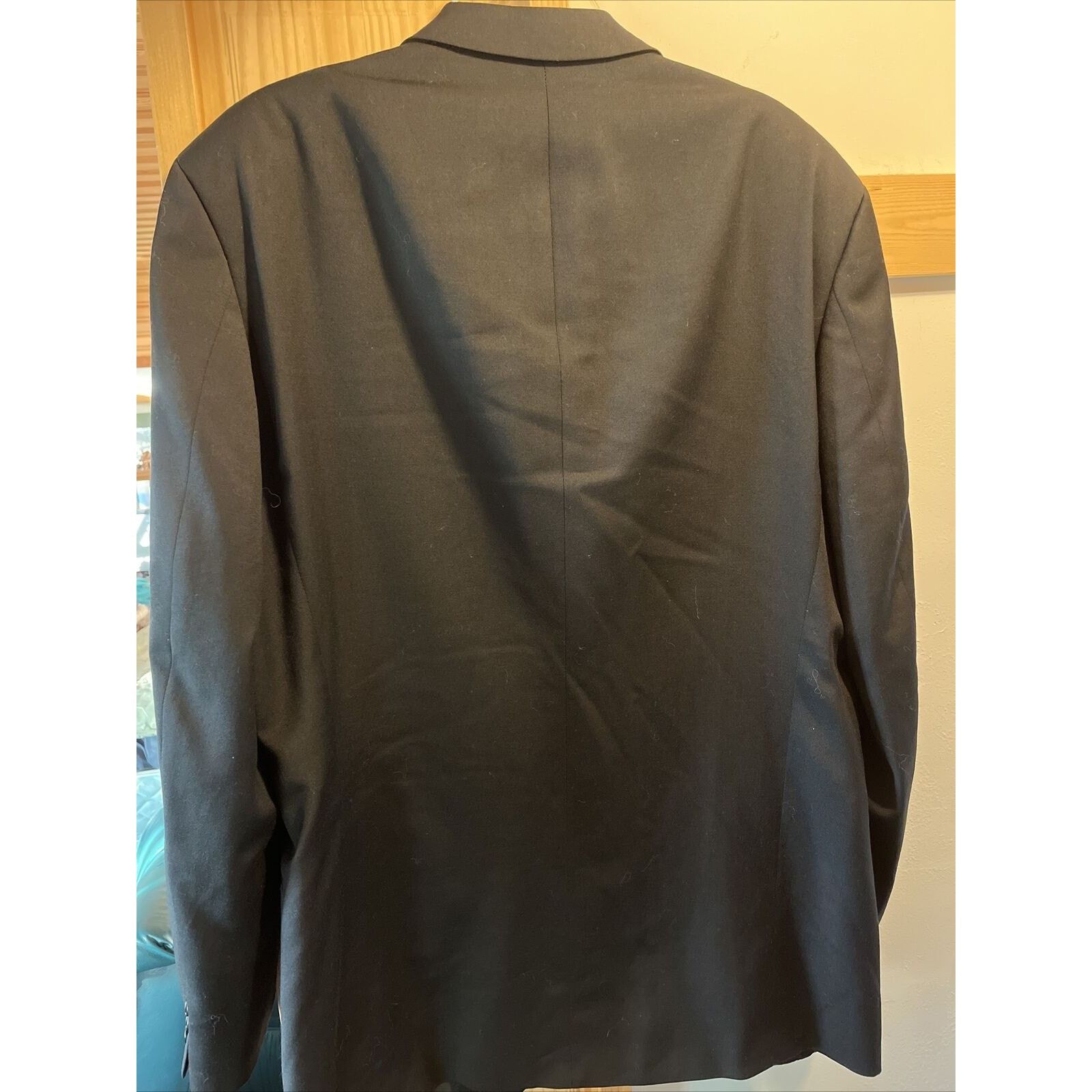 Hugo Boss Hugo Boss Einstein Men’s 42L 22x33 Blazer Black Button Wool Size 42L - 13 Thumbnail