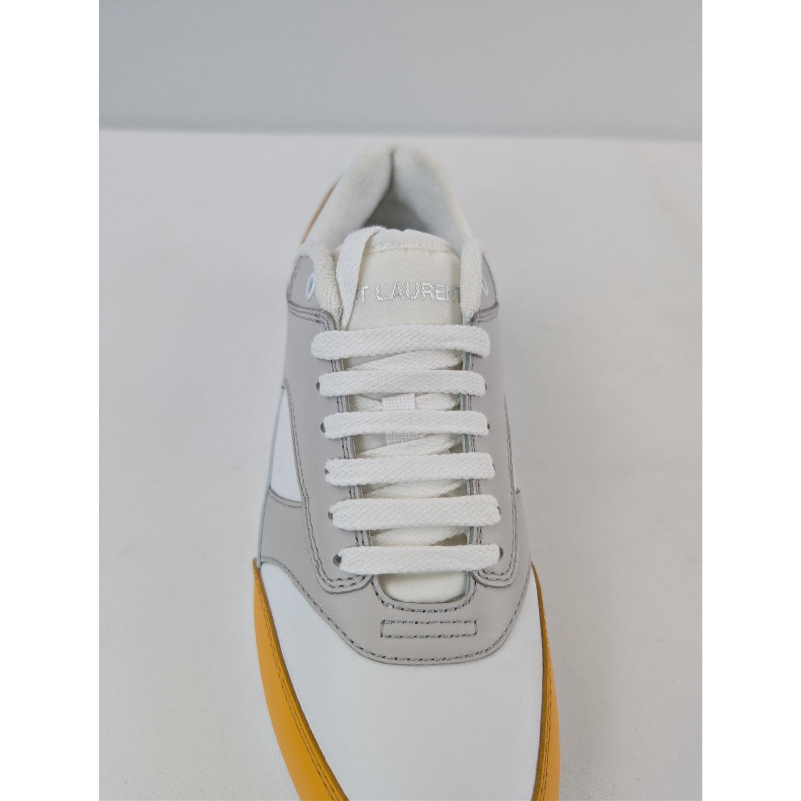 Saint Laurent Paris o1rshd1 Bump Low Top Sneaker in Yuka Yellow / Blanc Optique Size US 8 / EU 41 - 15 Thumbnail