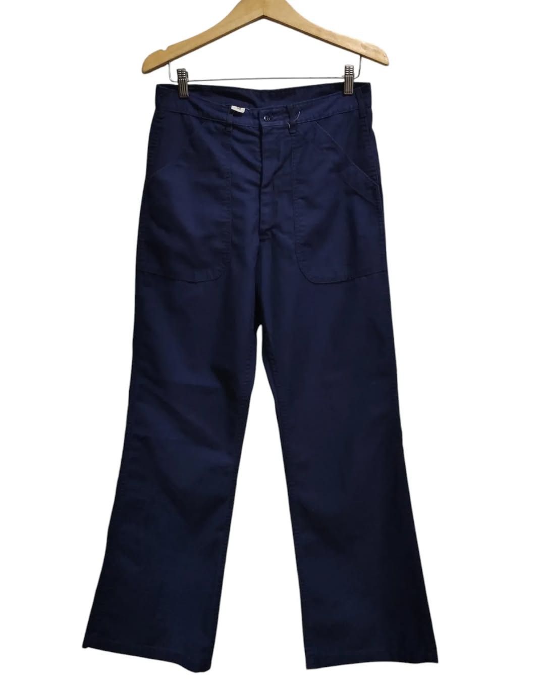 Other × Vintage US Navy Trousers Utility Dark Blue 80s Pants Size US 31 - 1 Thumbnail