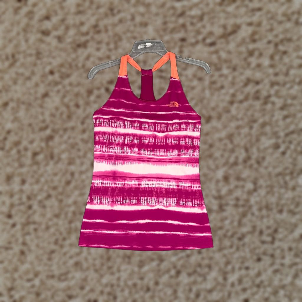 The North Face The North Face Shirt Women Small Pink Stripe Tank Sleeveless Scoop Neck Poly Gym Size S / US 4 / IT 40 - 1 Thumbnail