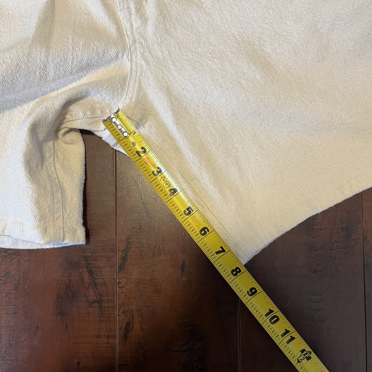 Mr P. Mr. P Mr. Porter Cream Denim Shorts Size US 34 / EU 50 - 7 Thumbnail