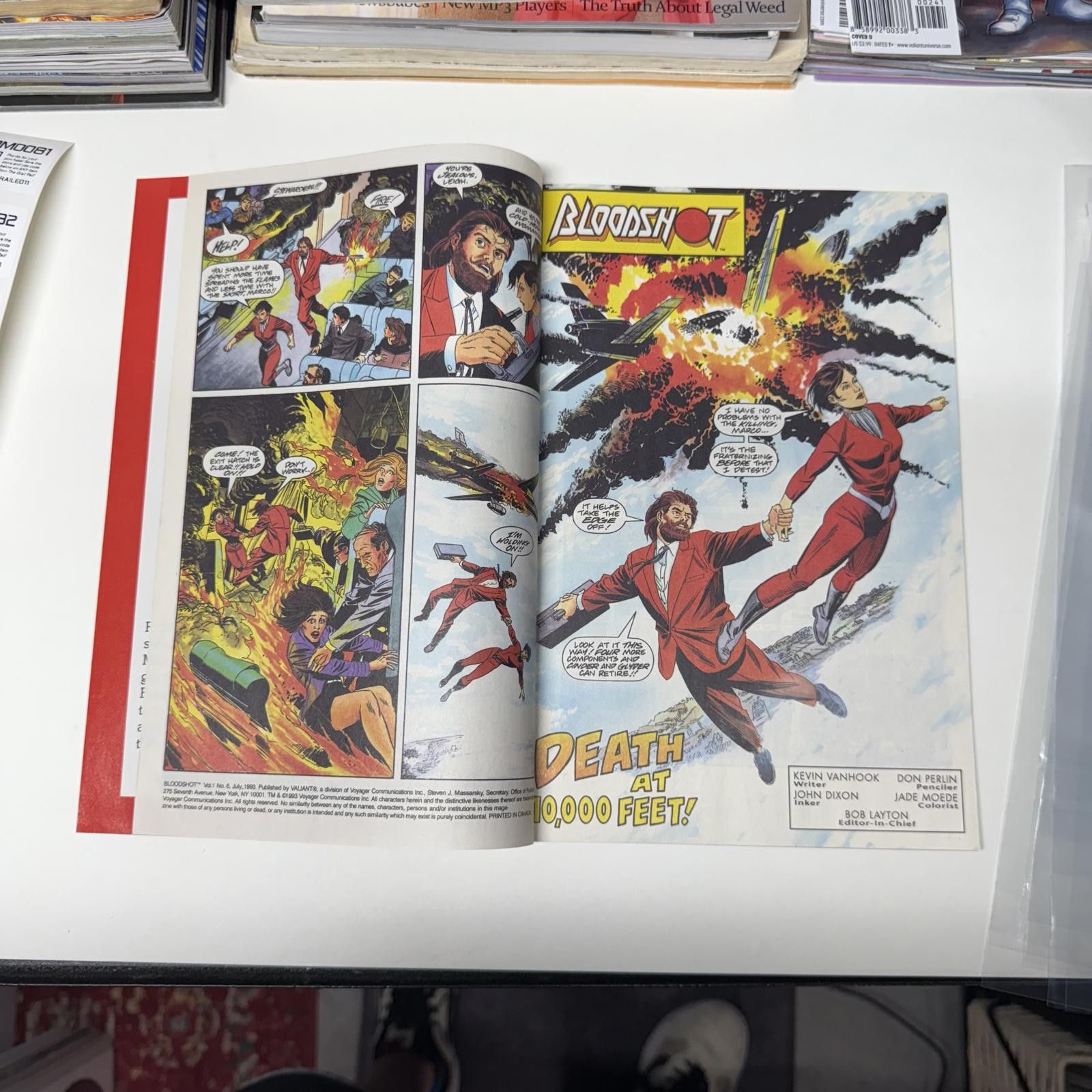 Designer VTG Valiant BLOODSHOT Vol. 1 #6 JUL 1993 GEM Grade Ready Size ONE SIZE - 9 Thumbnail