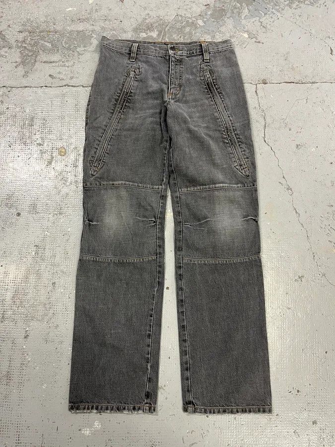 Dolce & Gabbana AW2003 Dolce & Gabbana Grey Anatomic Zip Bondage Denim Jeans Size US 32 / EU 48 - 5 Thumbnail