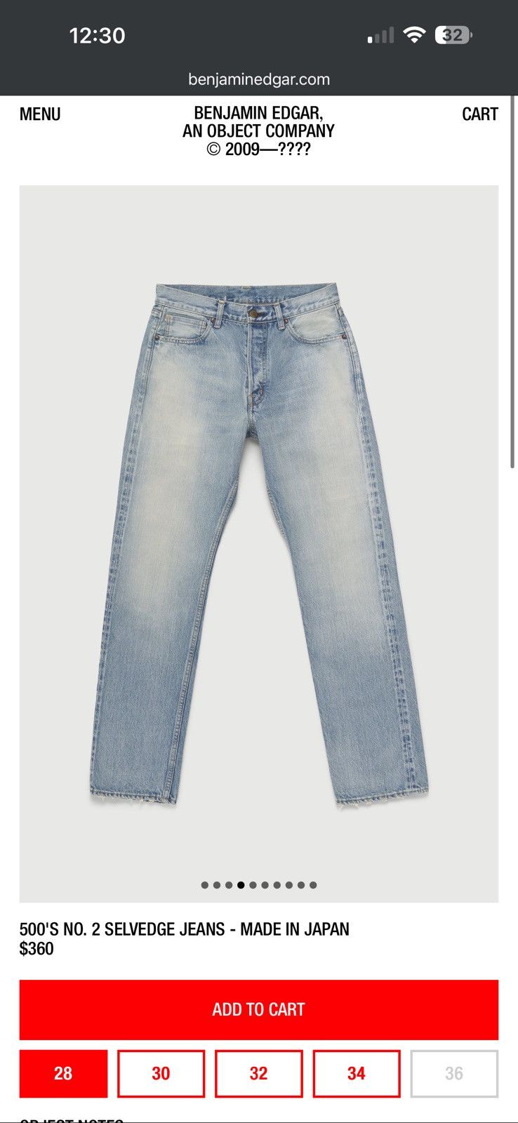 Benjamin Edgar Benjamin Edgar 500s No.2 Selvedge Jeans - Made in Japan Size US 34 / EU 50 - 13 Thumbnail