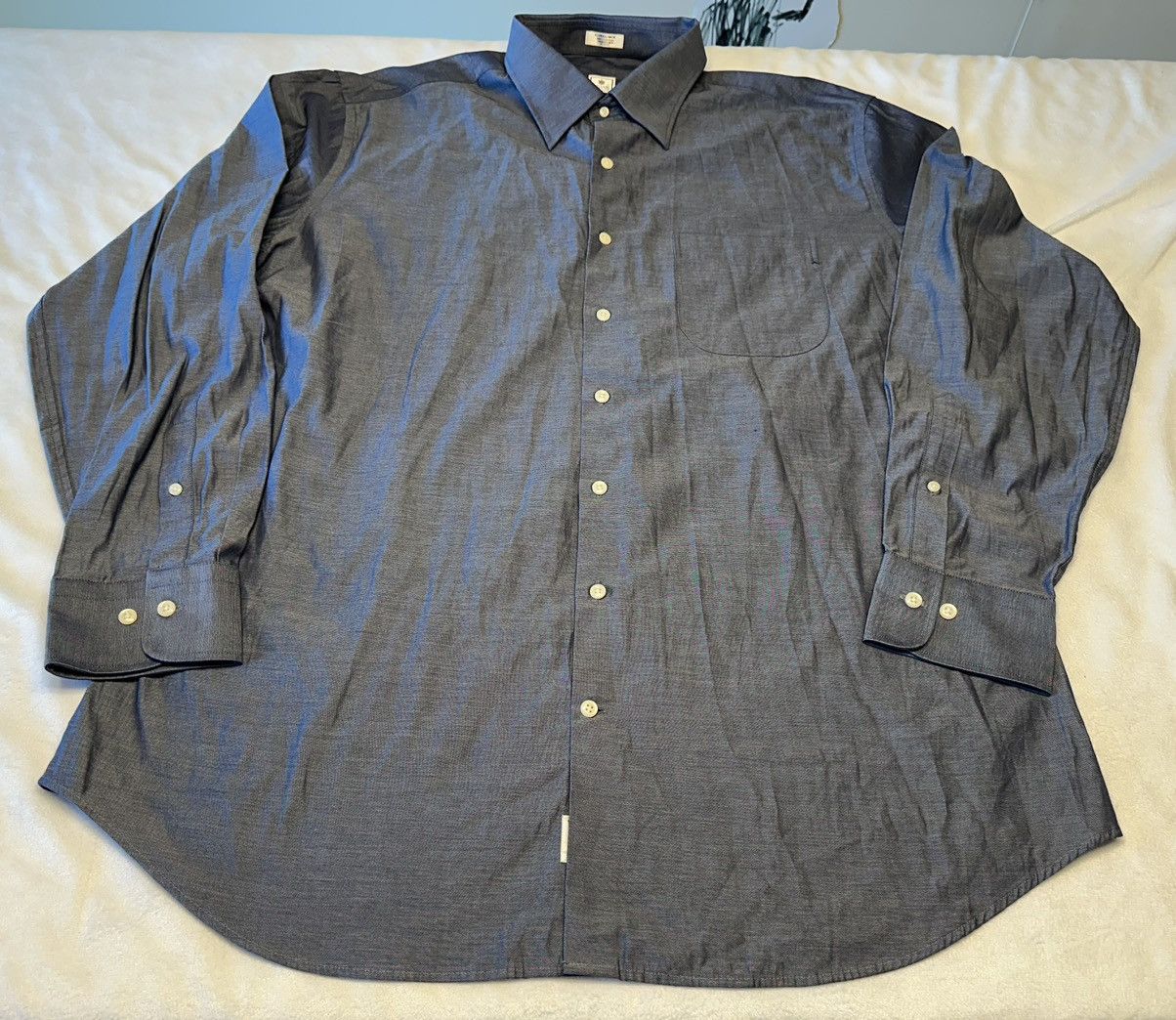 Peter Millar Peter Millar Men’s Blue Button Down L/S Dress Shirt-XL Size US XL / EU 56 / 4 - 1 Thumbnail