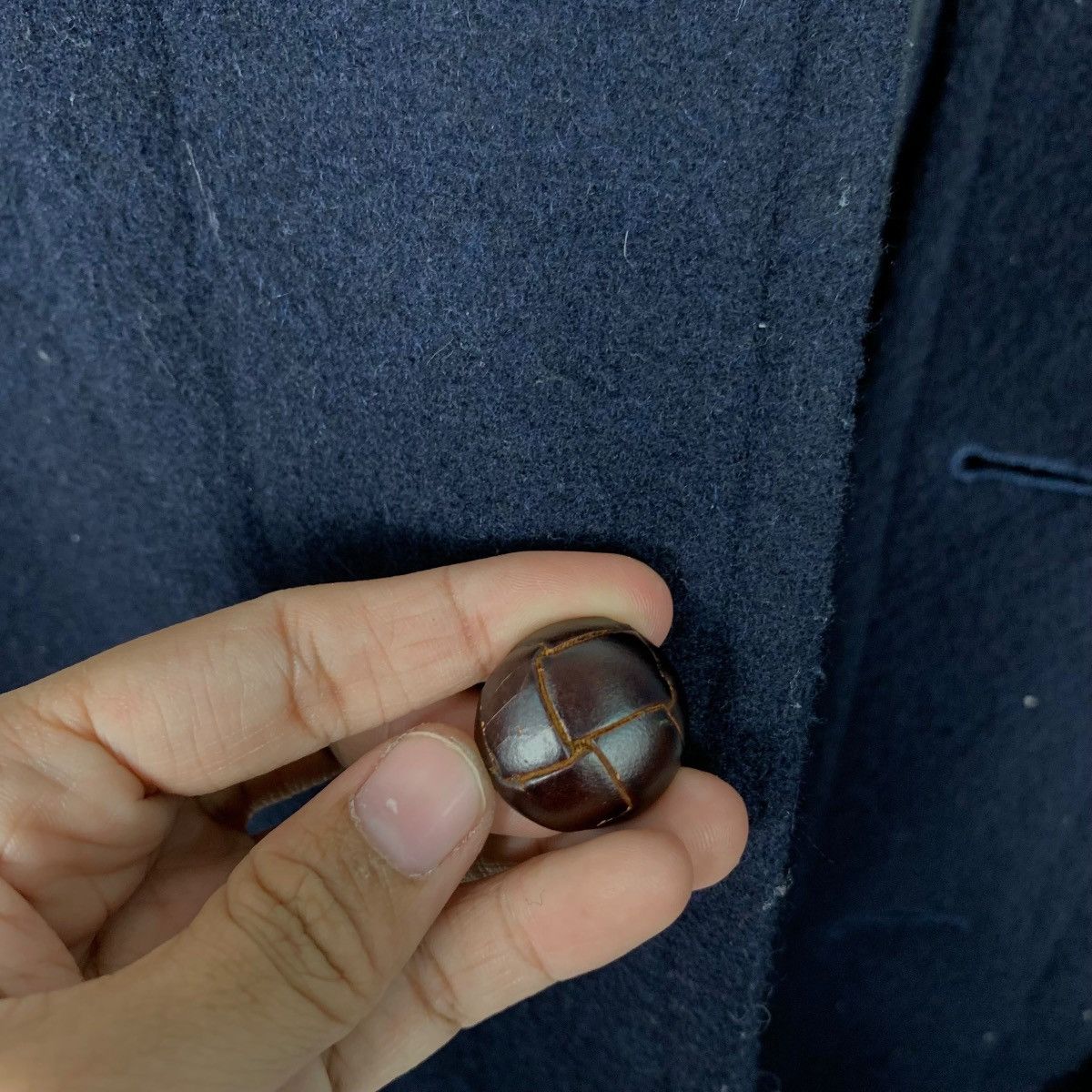 Danton DANTON Wool Navy Blue Overcoat jacket #2507-C113 Size US S / EU 44-46 / 1 - 15 Thumbnail