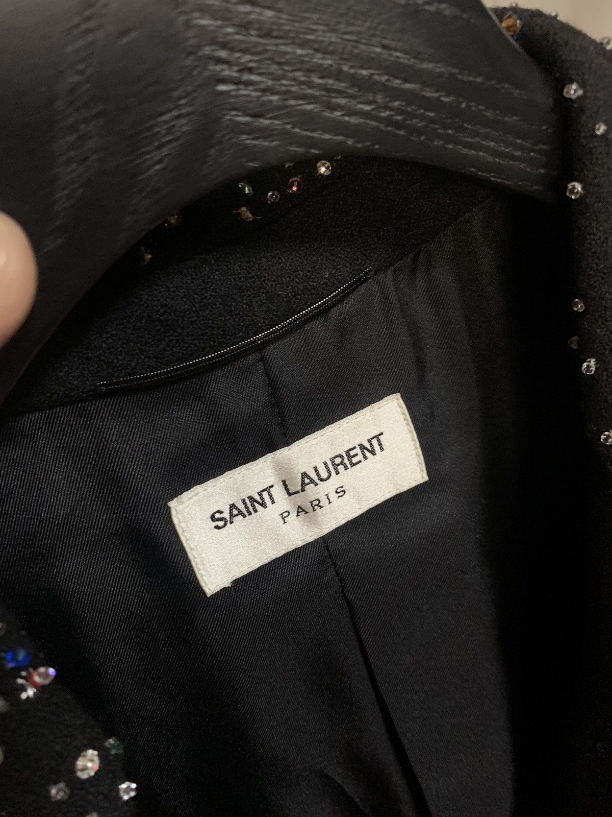 Hedi Slimane Saint Laurent 2016FW Galaxy Embroidered Blazer Size 50S - 3 Thumbnail