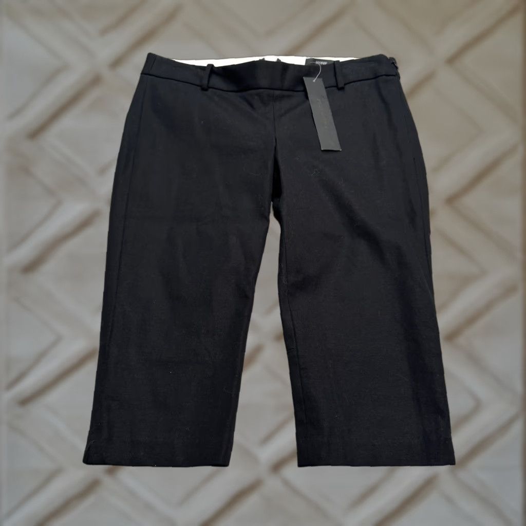 Vintage Stella Carakasi Capri Pants Women 6 Black Cotton Stretch NWT Sample Vintage No Size 28" / US 6 / IT 42 - 1 Thumbnail