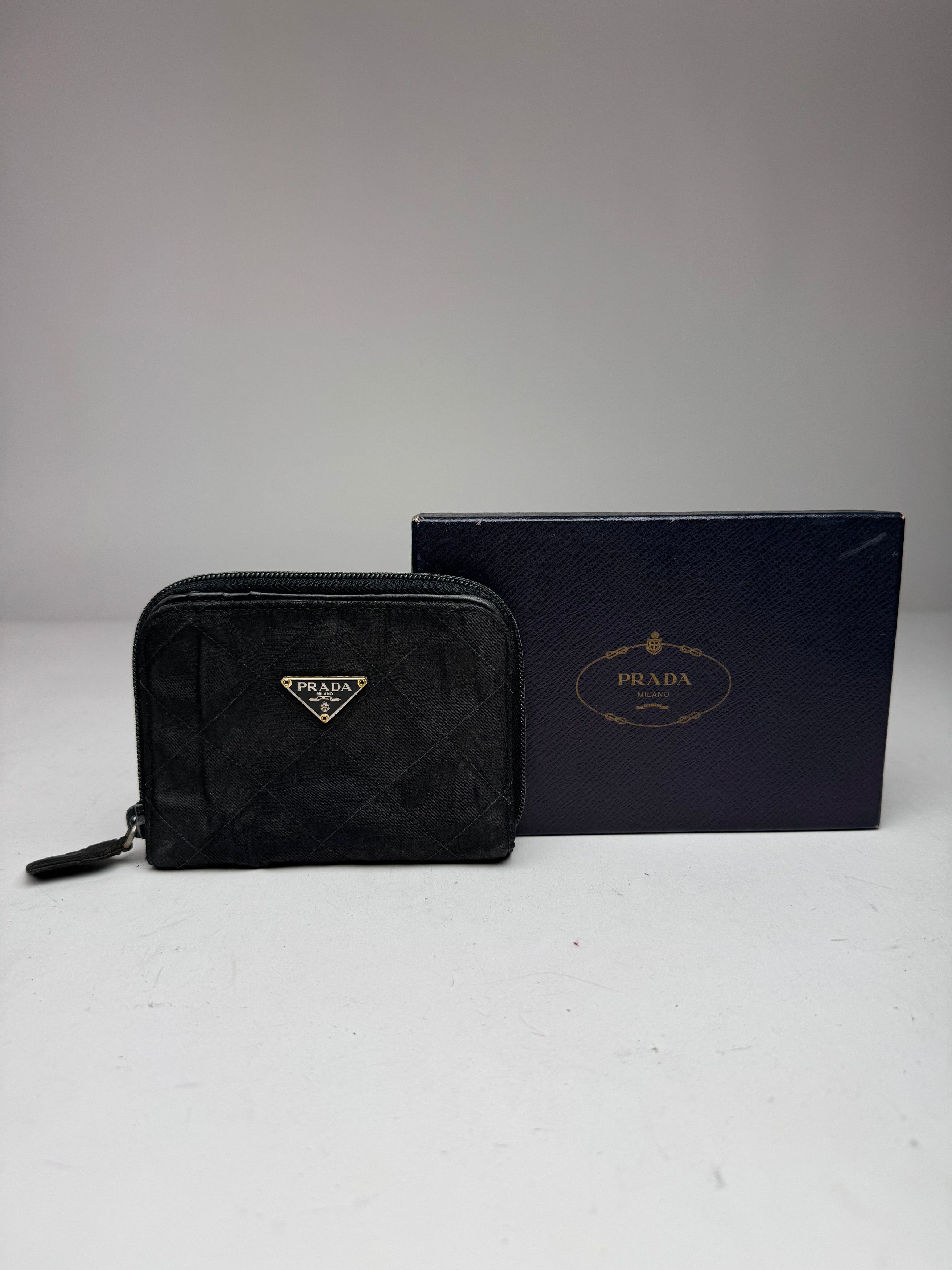 Prada Vintage Canvas Wallet Black Size ONE SIZE - 1 Thumbnail