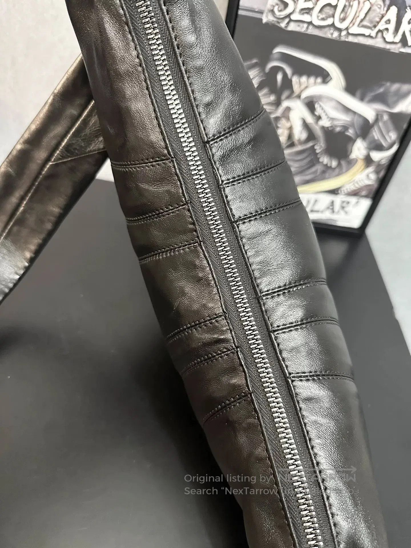 Lemaire Lemaire Small Black Lambskin Croissant Bag. Size ONE SIZE - 6 Thumbnail