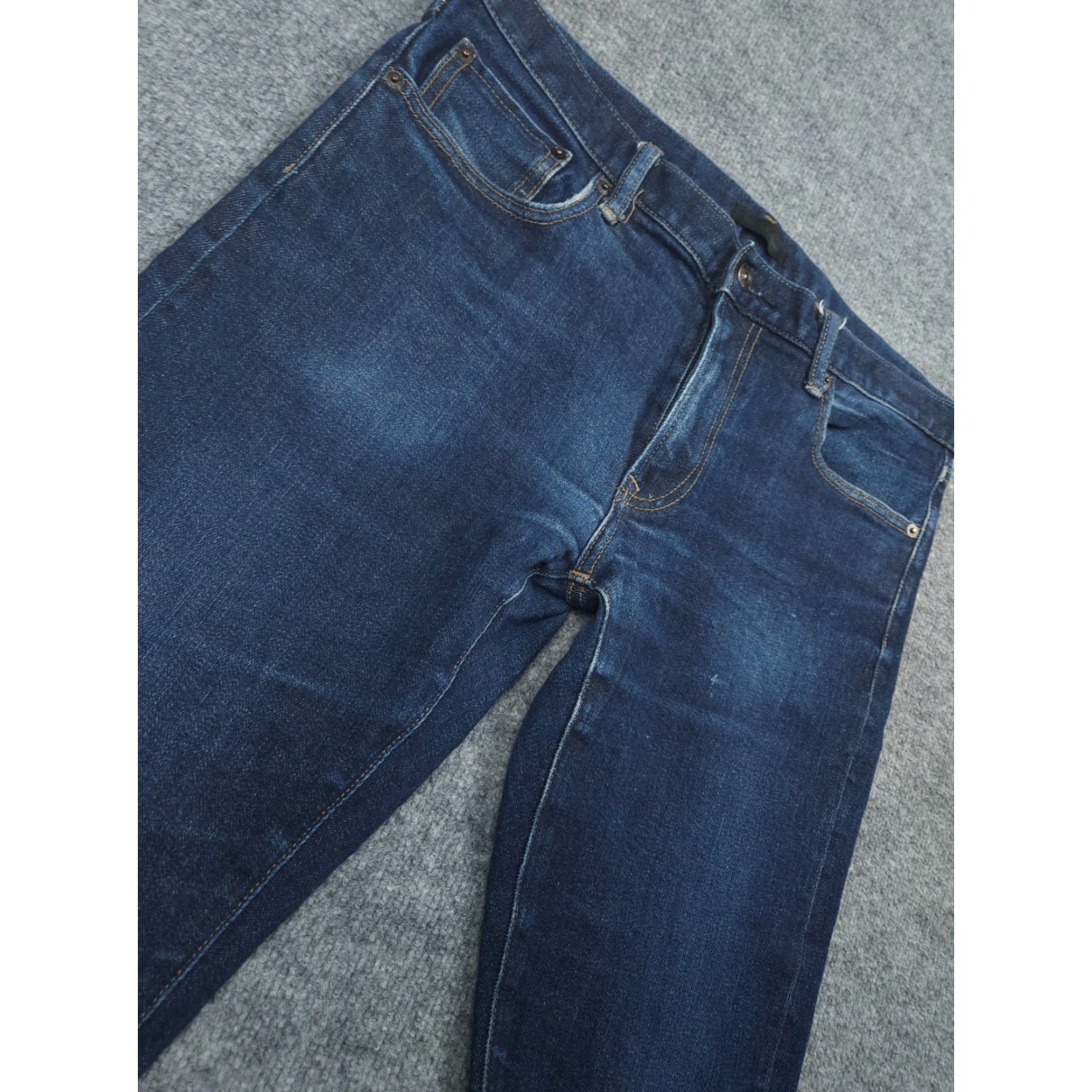 Uniqlo Uniqlo Jeans Mens Slim Straight 35x34 Blue Selvedge Stretch Kaihara Denim Pants City Inseam 34 Regular Size US 35 - 3 Thumbnail