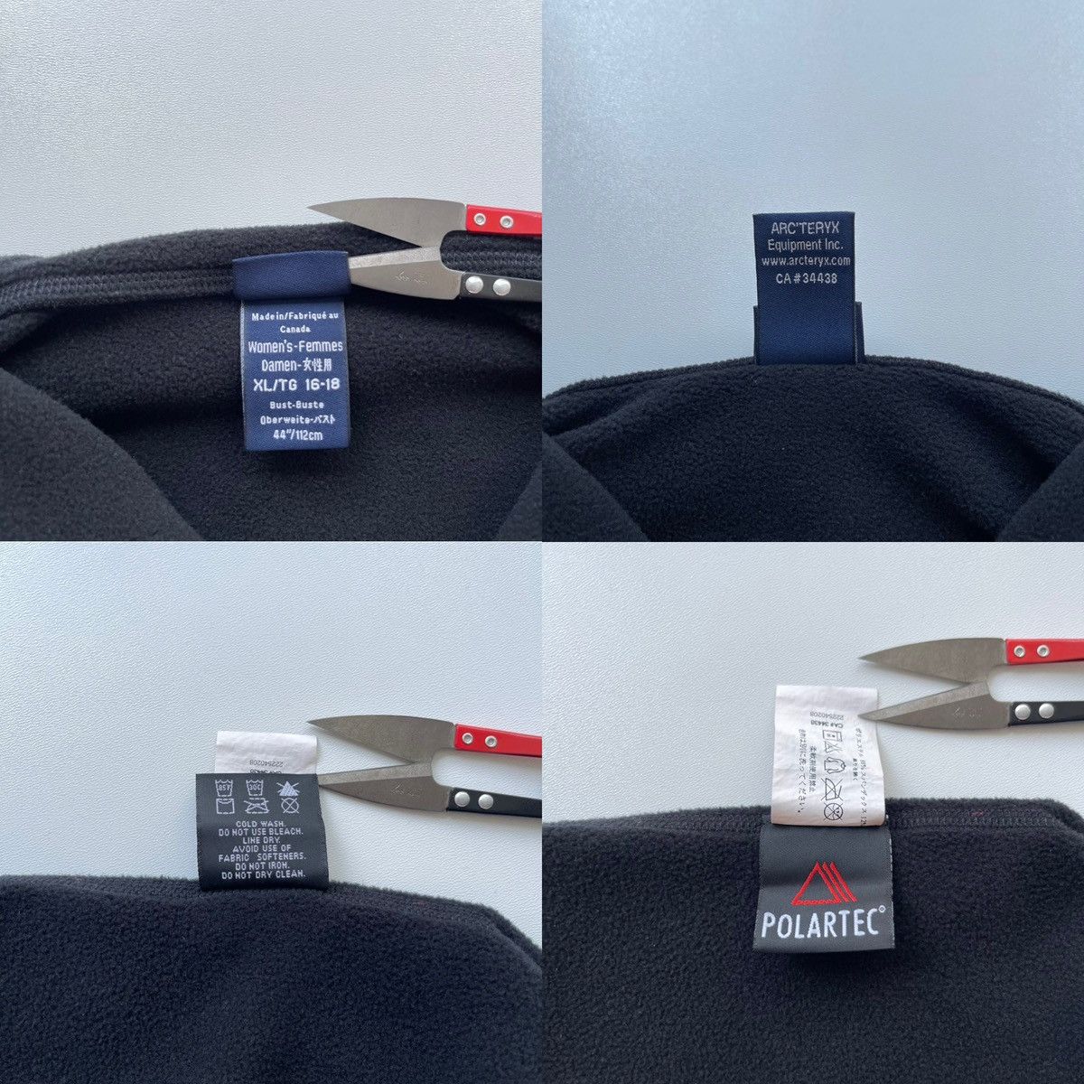 Arc'teryx × Vintage Arcteryx Vintage Women Polartec 1/3 Zip Fleece Jacket Black Size XL / US 12-14 / IT 48-50 - 9 Thumbnail