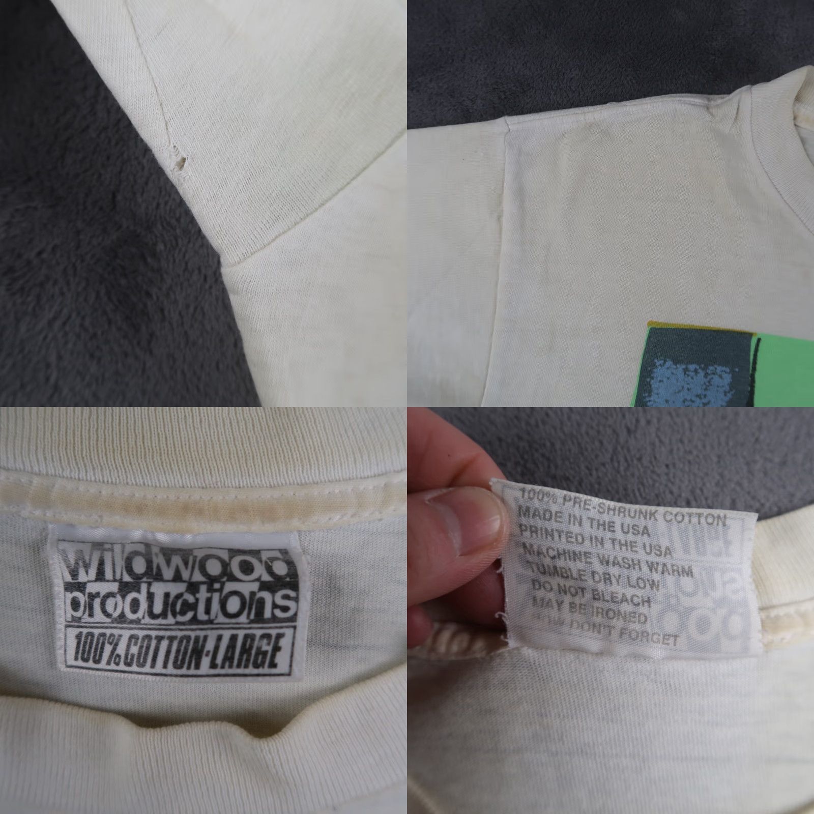 Vintage VINTAGE 80s 1985 Wildwood Productions Art Tee T Shirt Sz L Large White Cotton Crew Neck Short Sleeve Men Logo 80s Animals Cat Art Vintage Size US L / EU 52-54 / 3 - 8 Thumbnail
