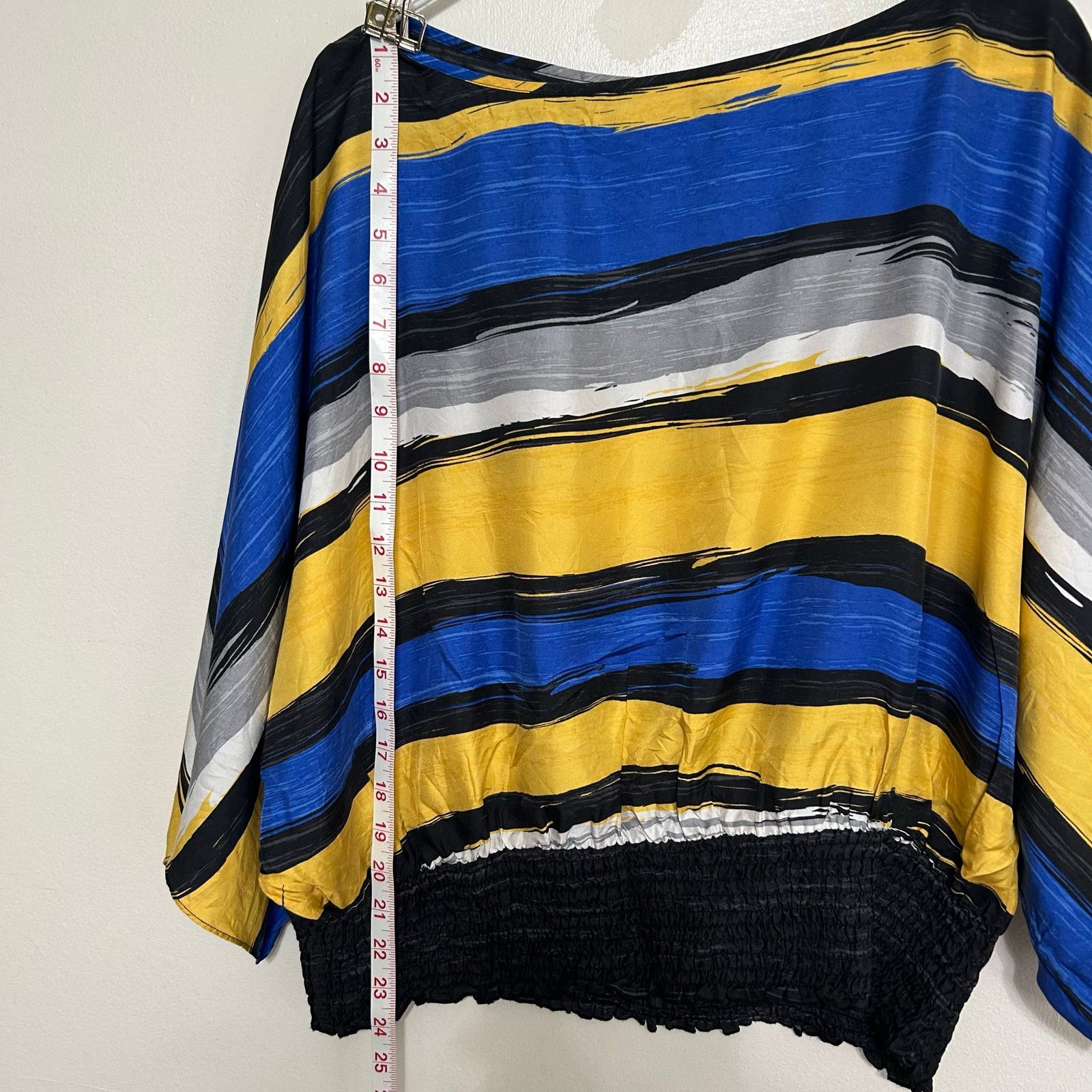 Michael Kors Michael Michael Kors Silk Blouse XL Yellow Blue Black Stripe Size XL / US 12-14 / IT 48-50 - 3 Thumbnail