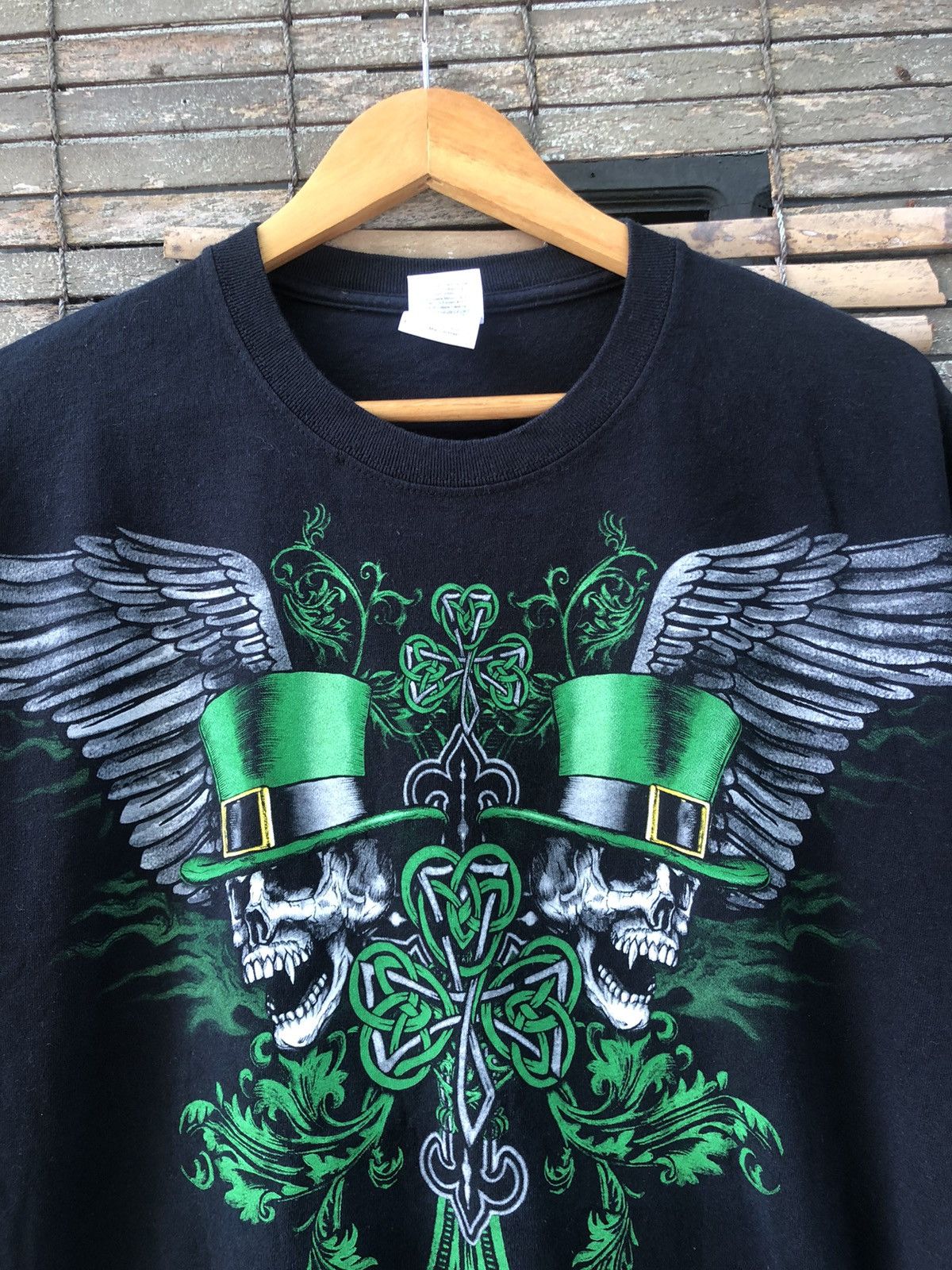 Affliction 🔥Vintage Y2K🔥St Patricks Day Green National Art Vector Tee Size US L / EU 52-54 / 3 - 2 Thumbnail