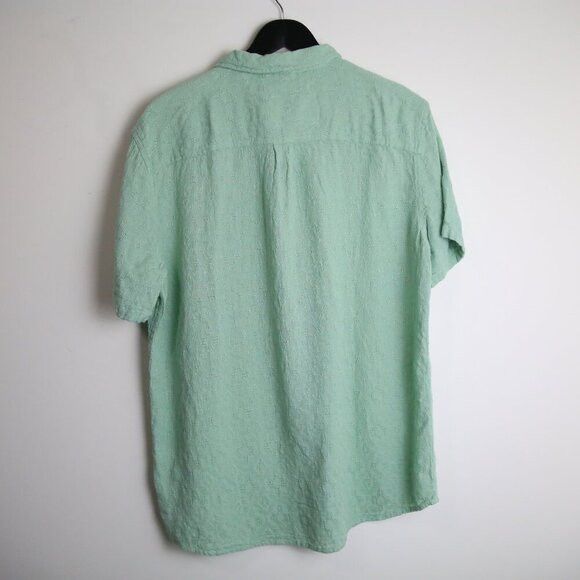 Marine Layer Marine Layer Theo Short Sleeve Textured Light Green Shirt Size US M / EU 48-50 / 2 - 5 Thumbnail