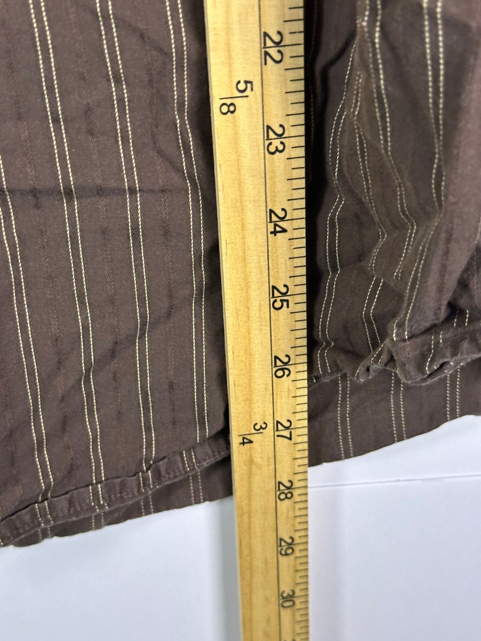 Axist AXIST Shirt Mens L Modern Fit Brown Stripe Long Sleeve Size US L / EU 52-54 / 3 - 6 Thumbnail