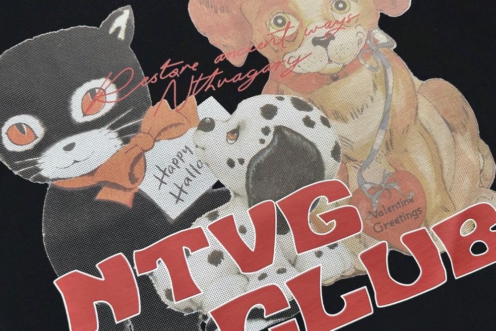 Japanese Brand Loose-fitting men's animal cartoon print T-shirt Size US M / EU 48-50 / 2 - 4 Thumbnail