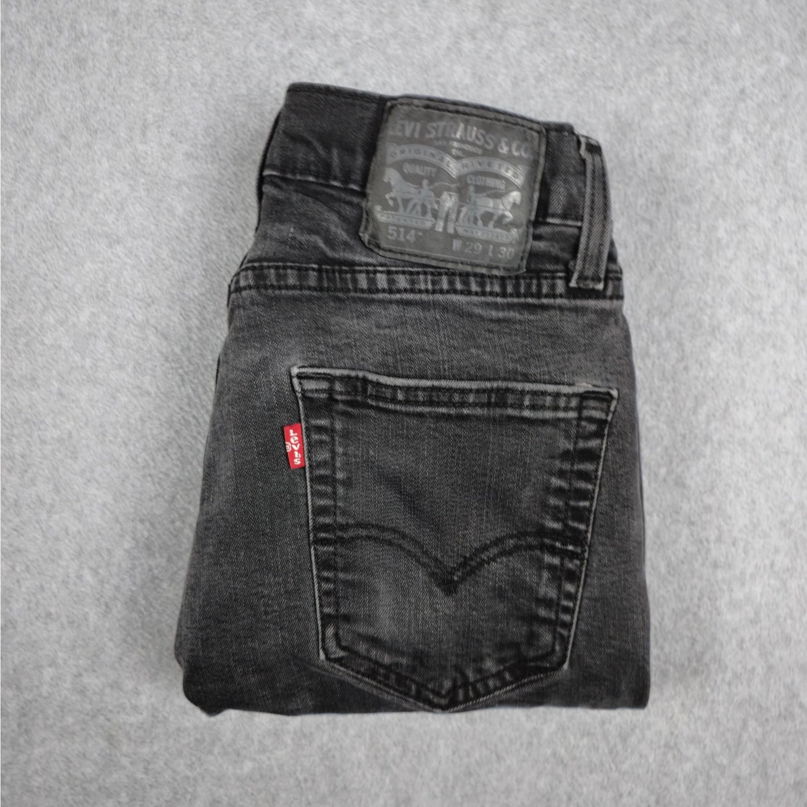 Levi's Levi's 514 Mens 27x28 Black Straight Fit Jeans Size US 27 - 1 Thumbnail