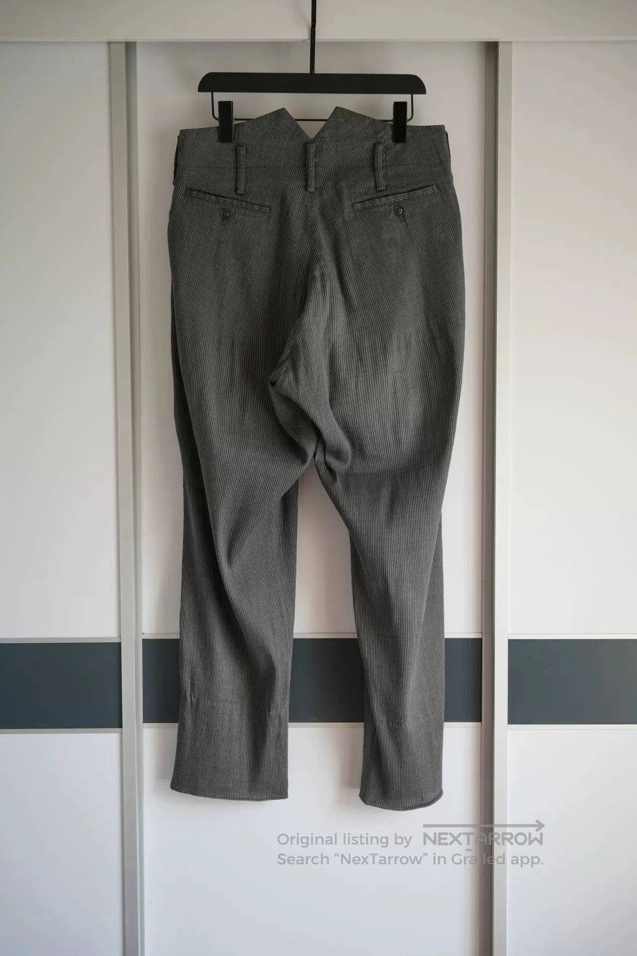 Yohji Yamamoto Yohji Yamamoto Gray Stripe Tailored Pants. Size US 42 / EU 58 - 2 Thumbnail
