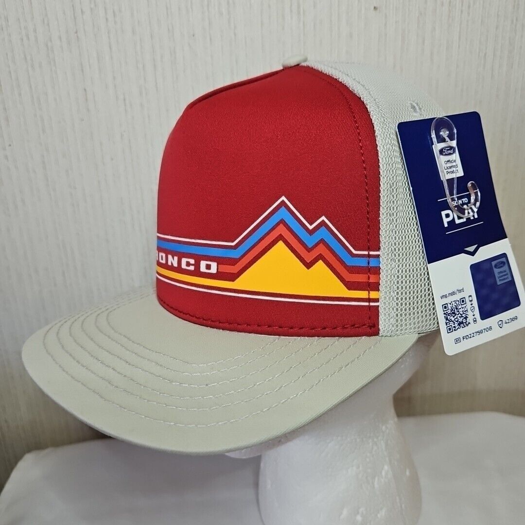 Ford Ford Bronco Trucker Hat Retro Graphics 5 Panel Officially Li Size ONE SIZE - 3 Thumbnail
