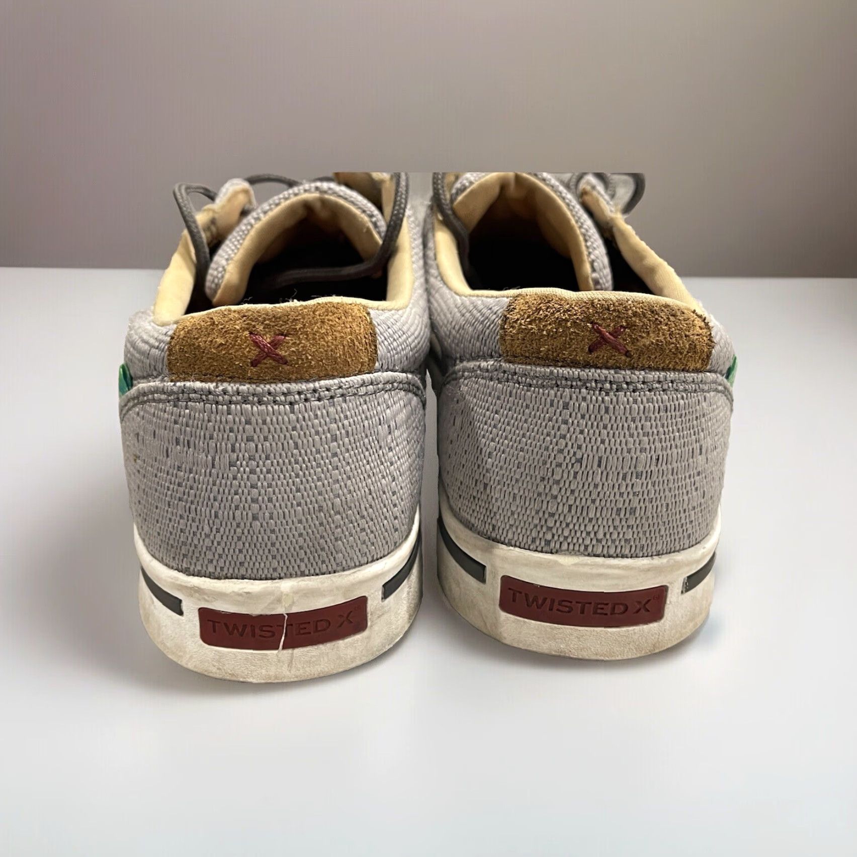 Twisted X Twisted X Work Blend Loafer Men's 9M Gray MCAN003 Safety Toe Loafer Casual Leather Rubber Moc Toe Embroidered Gray 9 Mens Size US 9 / EU 42 - 7 Thumbnail