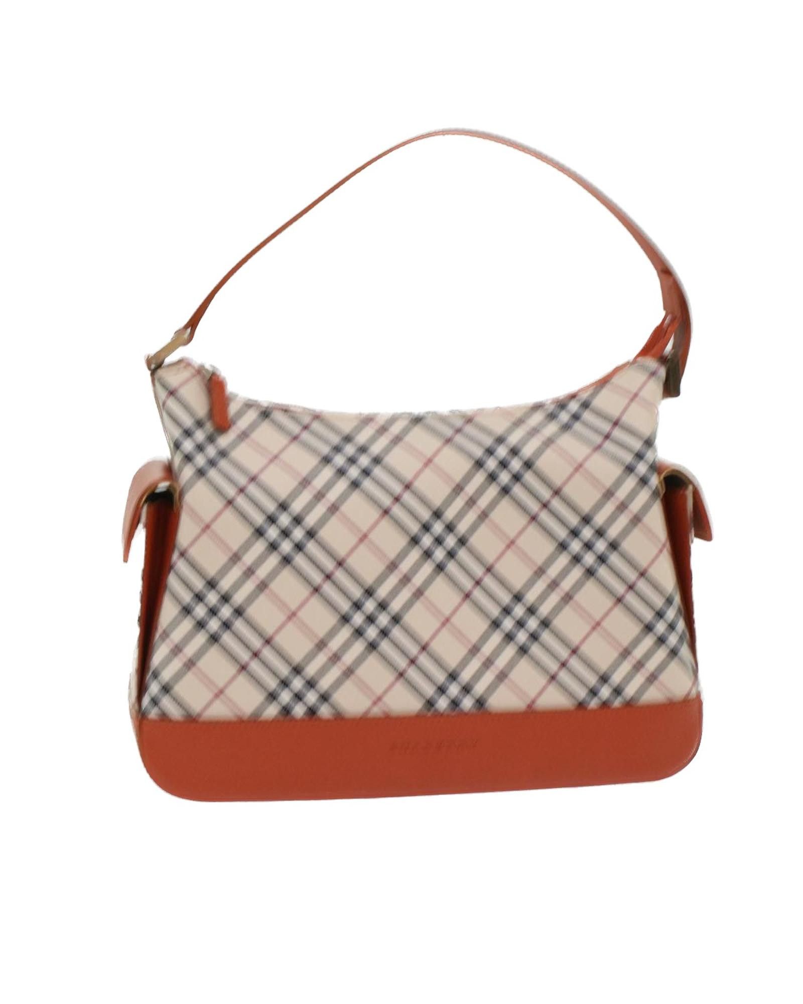 image of Burberry Beige Orange Nylon Shoulder Bag, Women's
