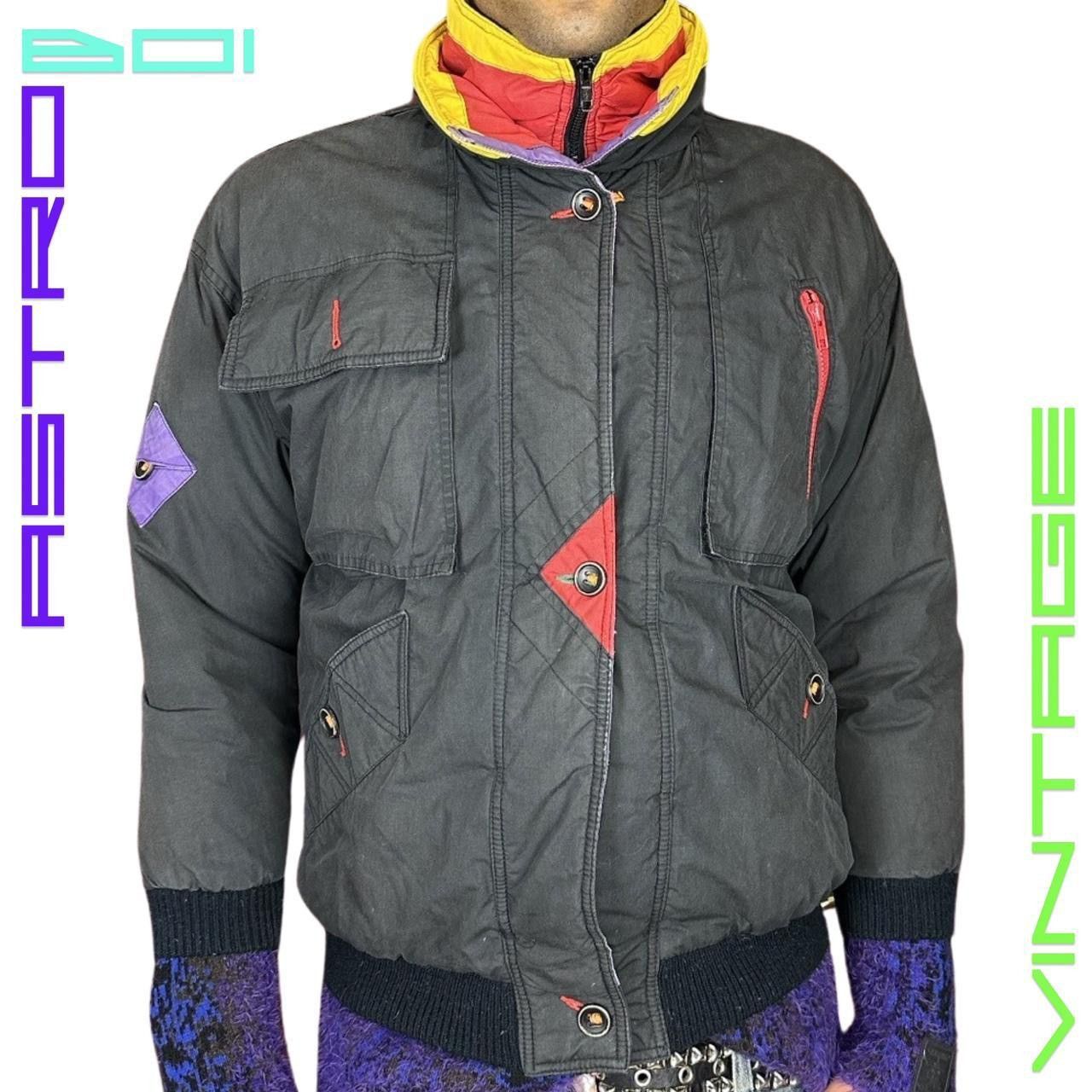 Vintage Vintage 90s Black Ski Winter Bomber Jacket - Small Size US S / EU 44-46 / 1 - 4 Thumbnail