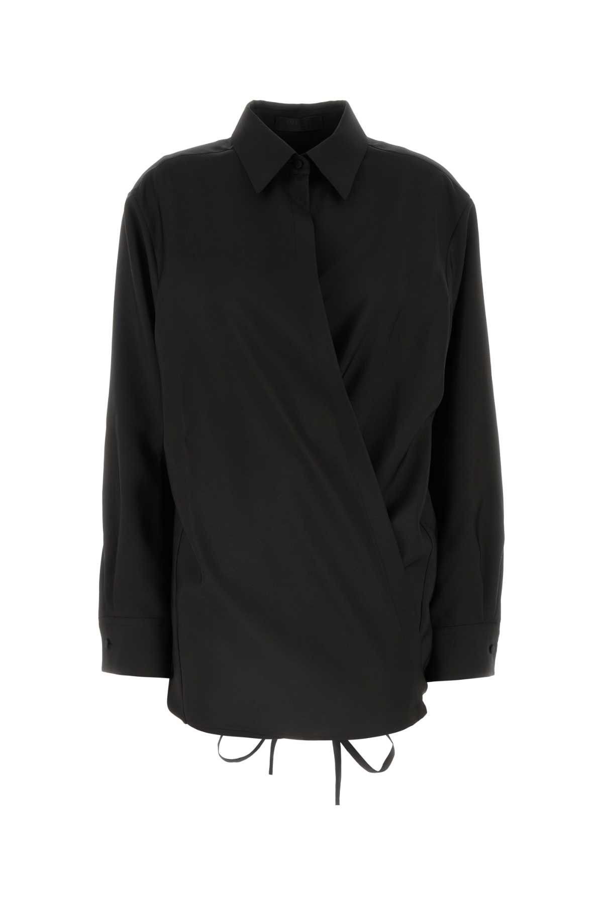 Valentino Black Wool Blend Shirt Size M / US 6-8 / IT 42-44 - 1 Thumbnail