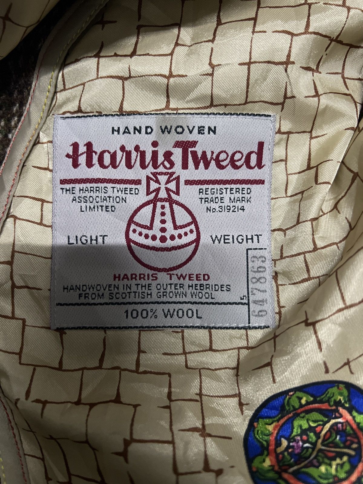 Designer HARRIS TWEED HAND WOVEN GROWN WOOL BLAZER Size US XL / EU 56 / 4 - 5 Thumbnail