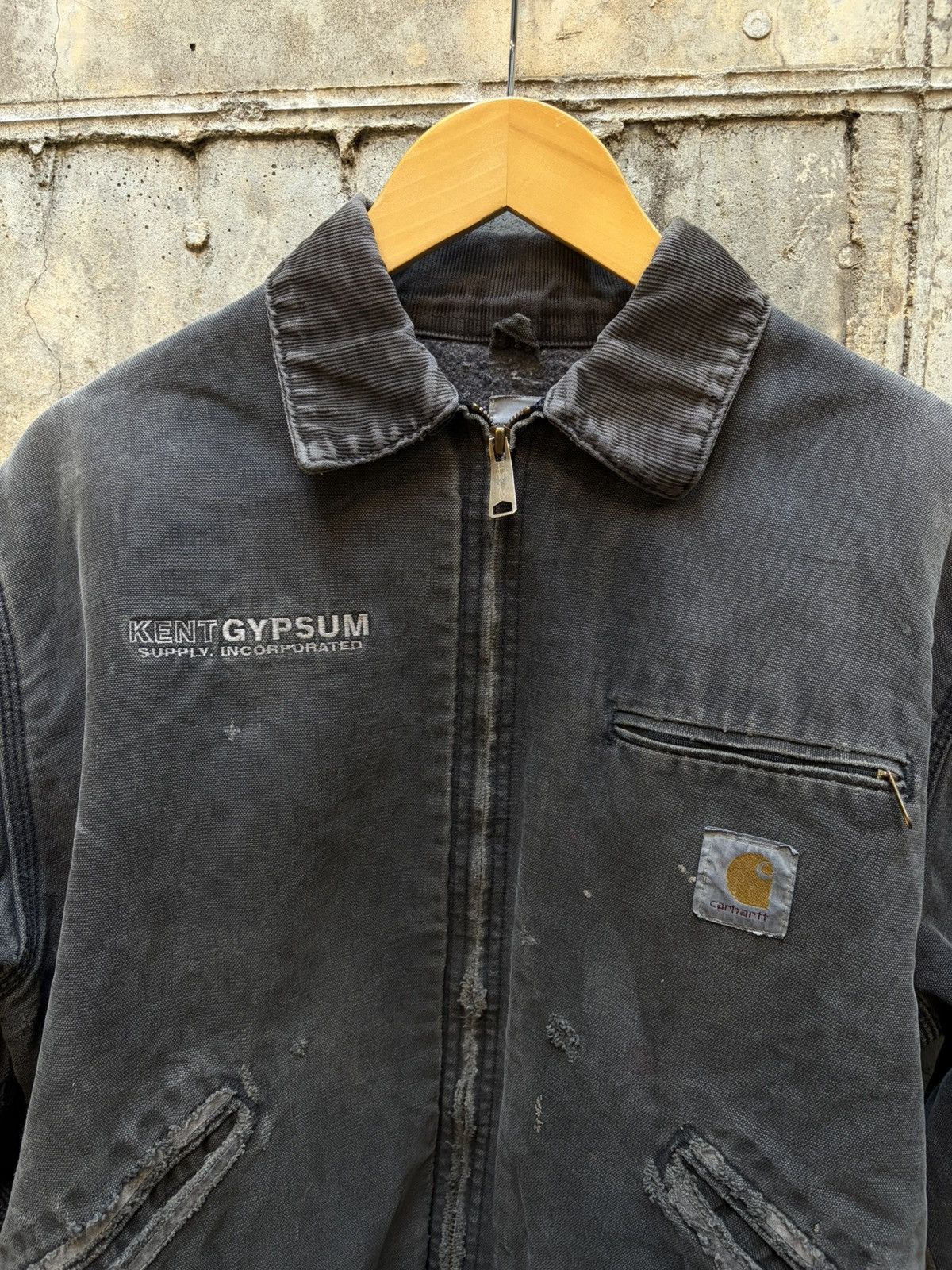 Carhartt Vintage Thrashed 1of1 Carhartt Detroit Jacket Erd Grunge Size US L / EU 52-54 / 3 - 4 Thumbnail