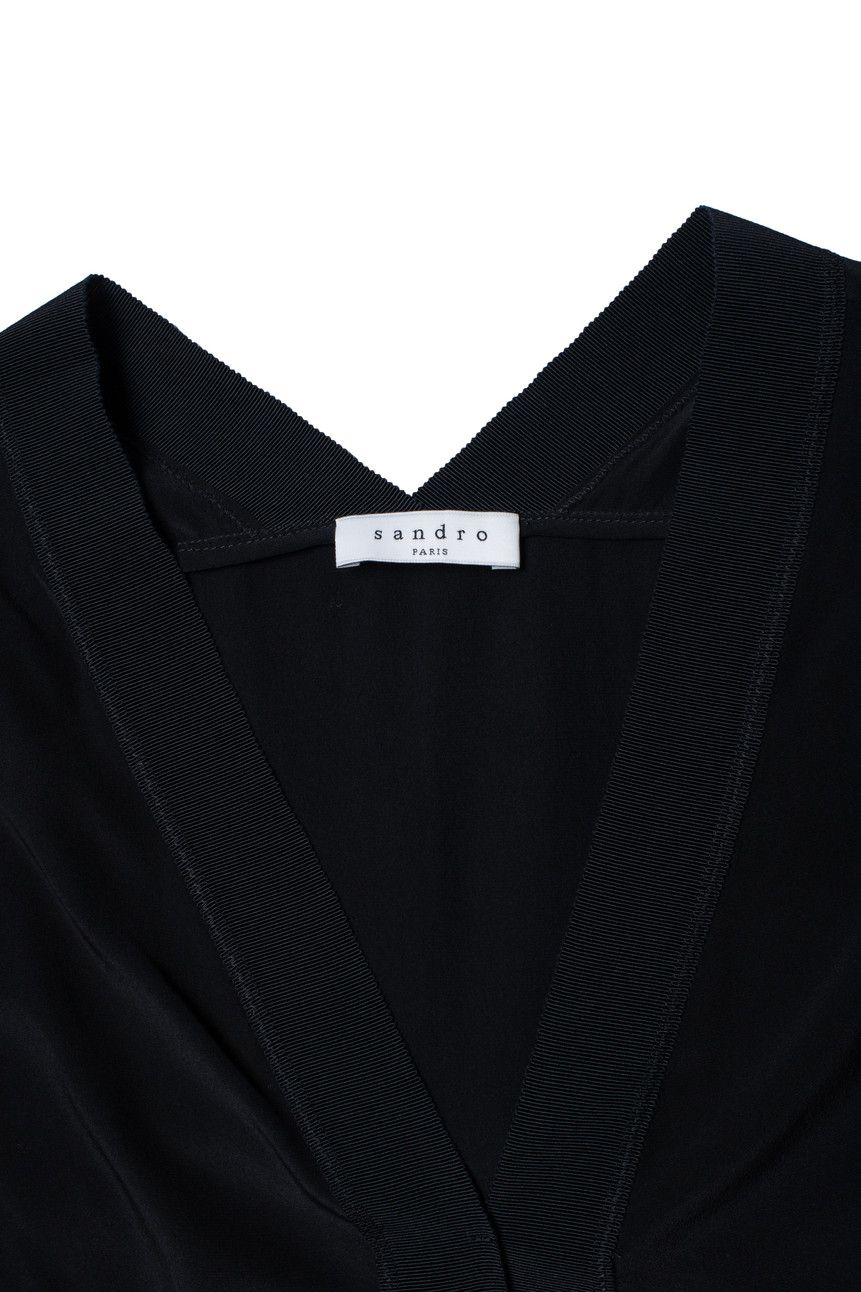 Sandro Sandro, black sleeveless sheer top Size L / US 10 / IT 46 - 5 Thumbnail