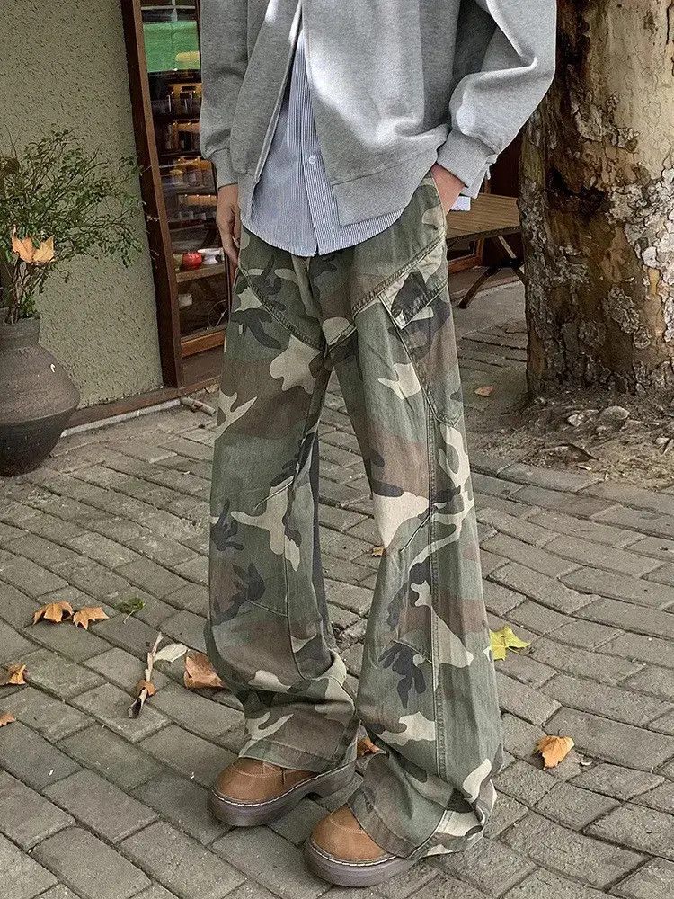 Japanese Brand Retro loose camouflage casual jeans Size US 32 / EU 48 - 2 Thumbnail