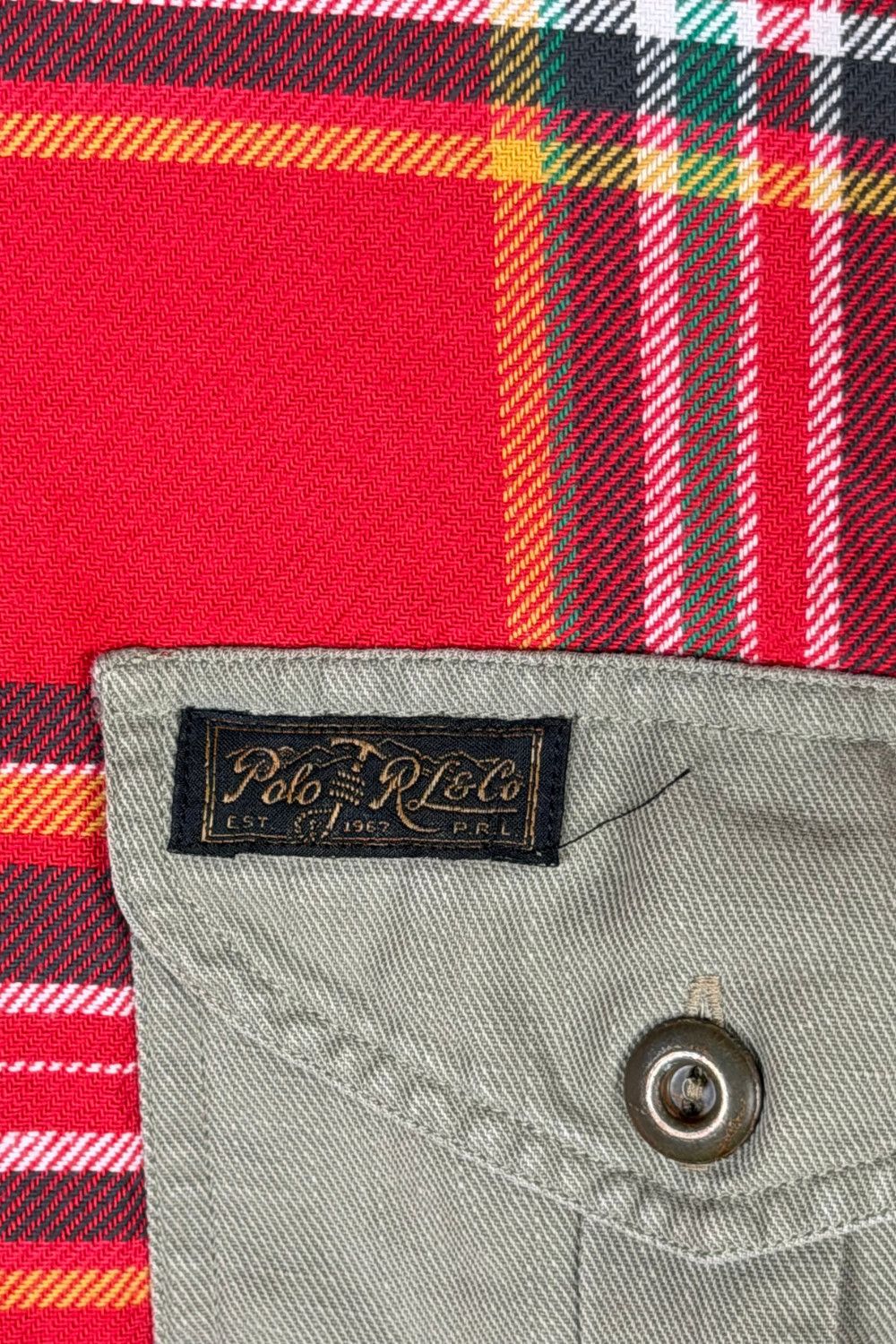 Polo Ralph Lauren Polo Ralph Lauren Tartan Utility Shirt Olive Patchwork Size US M / EU 48-50 / 2 - 5 Thumbnail
