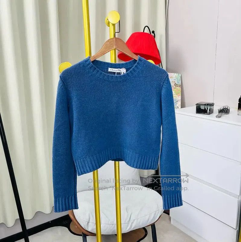 Dior Dior Blue Wool Cropped Sweater . Size XS / US 0-2 / IT 36-38 - 1 Thumbnail