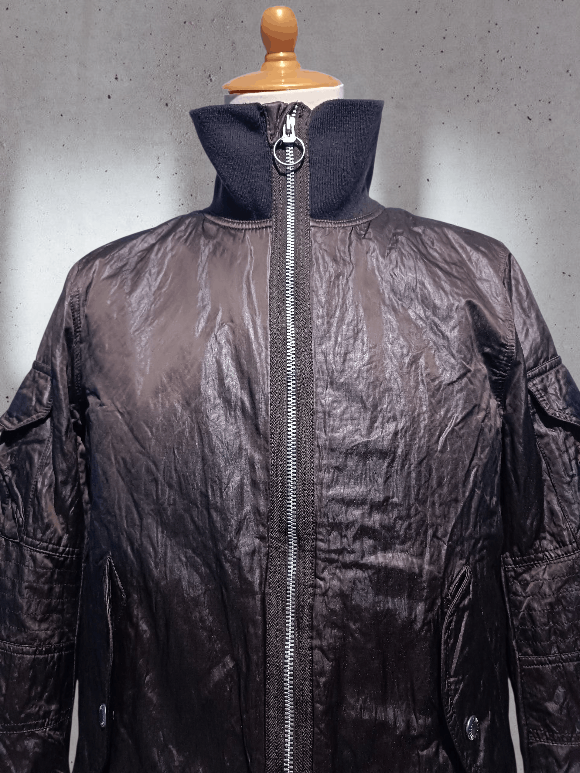Japanese Brand Limited Edition Crinkle Bomber Jacket Raf Style Size US M / EU 48-50 / 2 - 4 Thumbnail