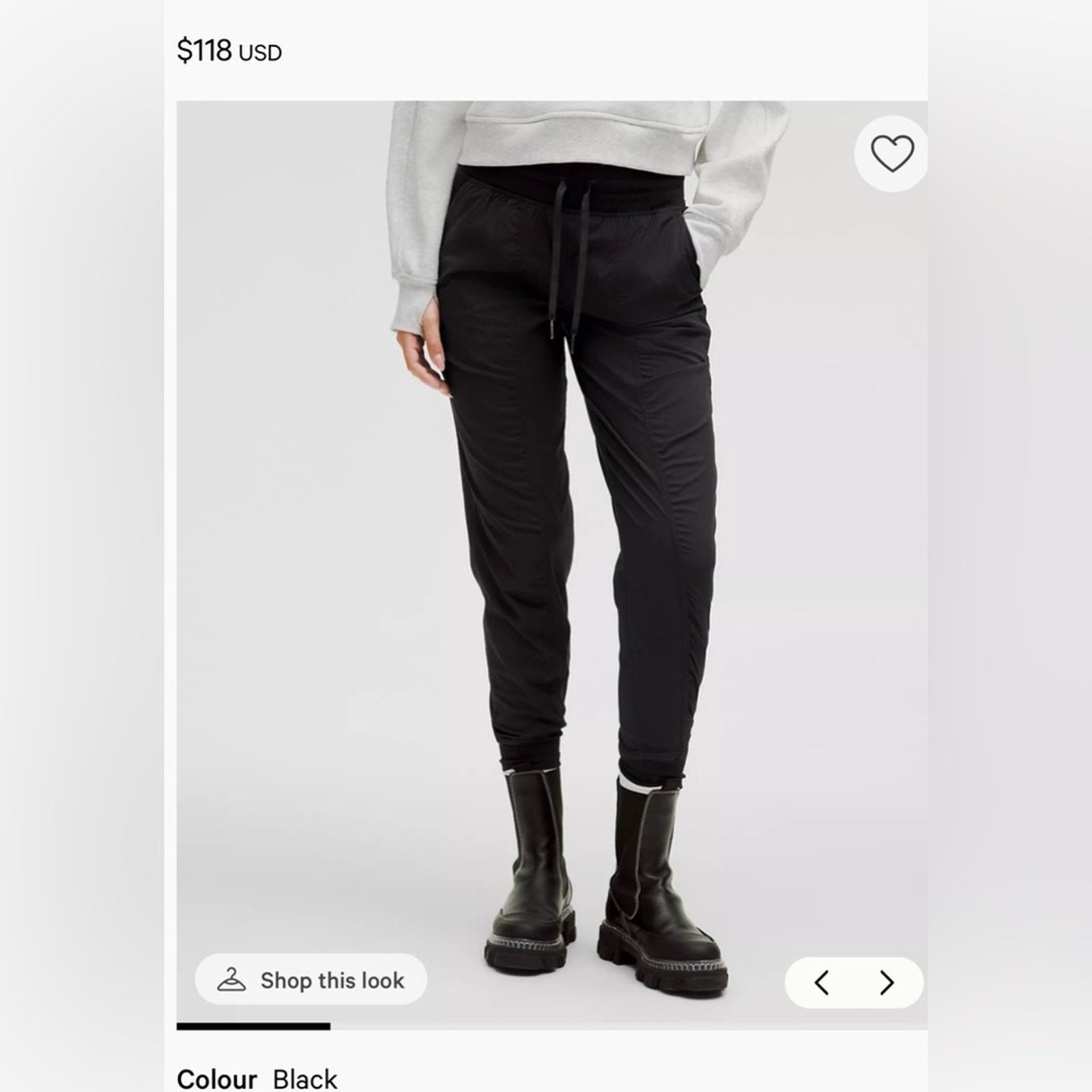 Lululemon New Lululemon Dance Studio Mid Rise Joggees in Black size 0 Size 25" / US 0 / IT 36 - 1 Thumbnail