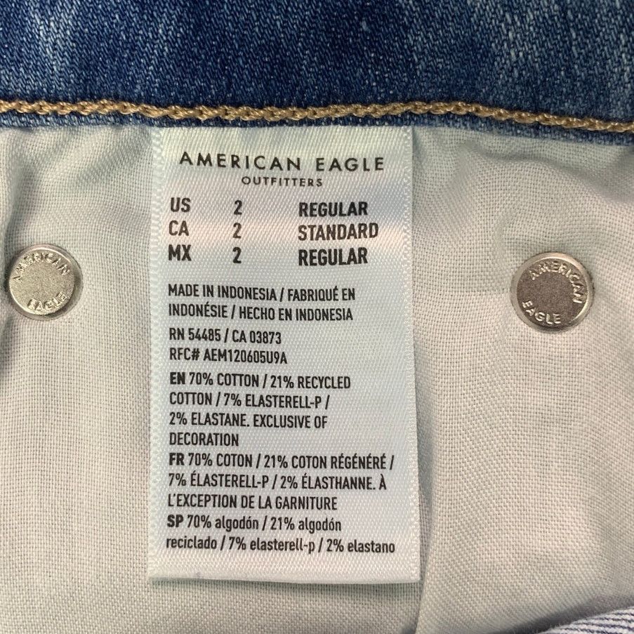 American Eagle Outfitters New American Eagle Womens 2 Stretch Capri Denim Blue Jeans Size 26" / US 2 / IT 38 - 4 Thumbnail