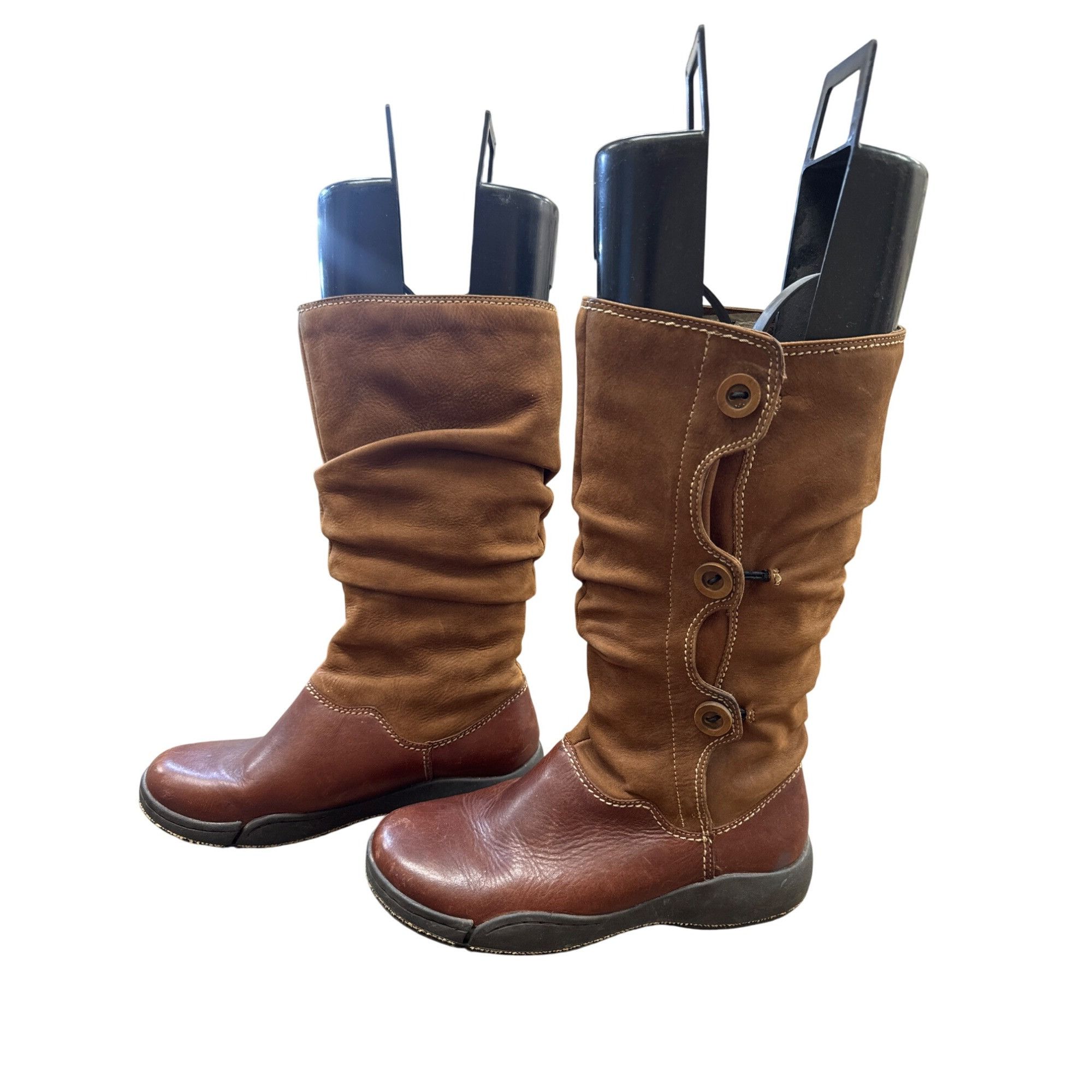 Hush Puppies Hush Puppies Womens Brown Leather Mid-Calf Winter Boots 6M S Size US 6 / IT 36 - 4 Thumbnail
