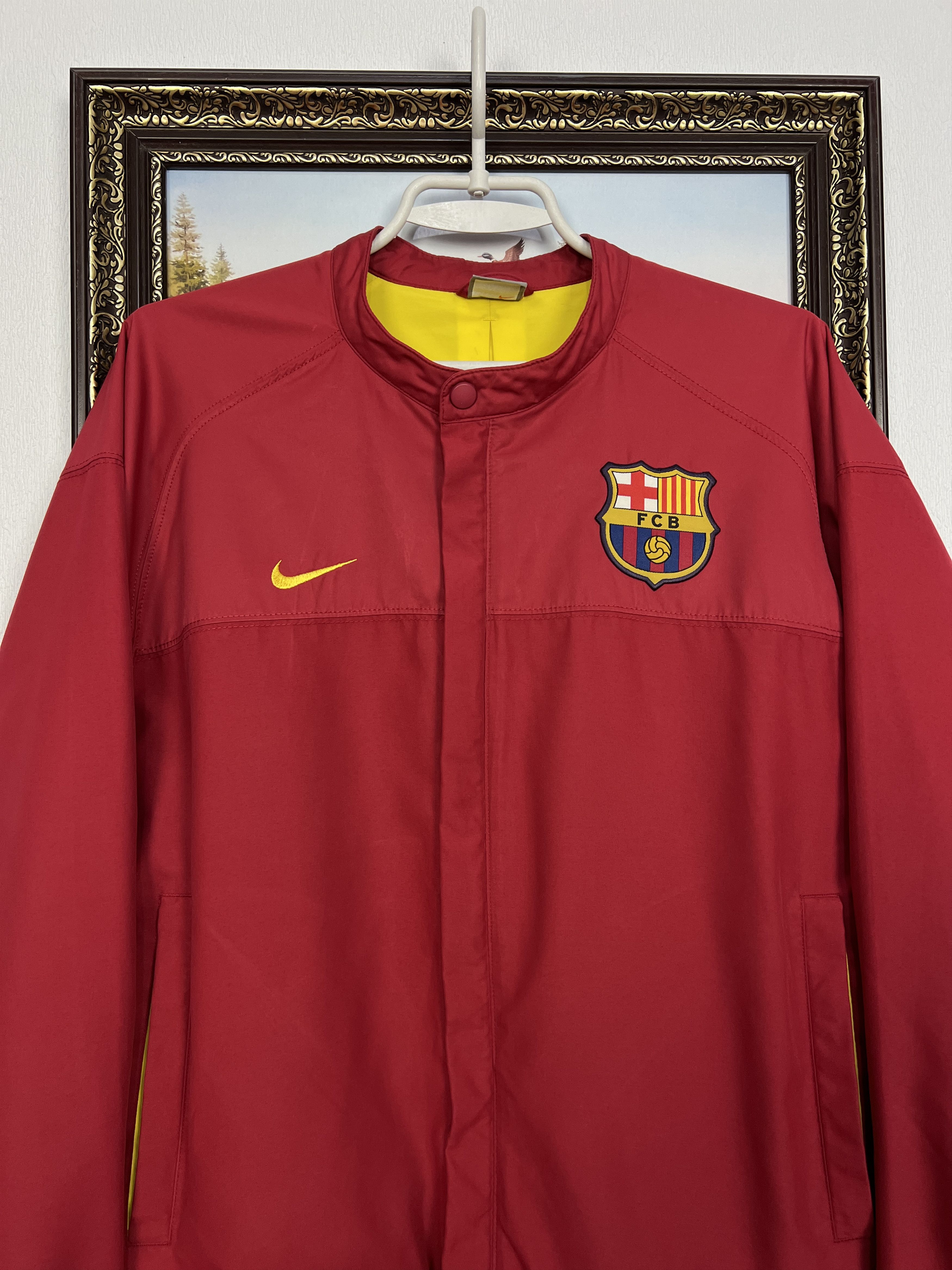 Nike Vintage Nike FC Barcelona Football Jacket Soccer Bomber Zip Size US M / EU 48-50 / 2 - 2 Thumbnail
