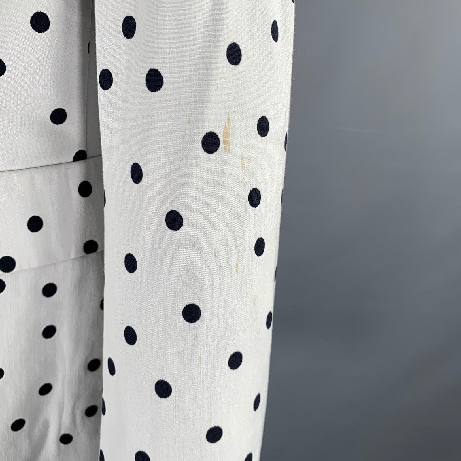 Akris AKRIS Size 8 White Black Cotton Blend Polka Dot Blazer Size M / US 6-8 / IT 42-44 - 5 Thumbnail