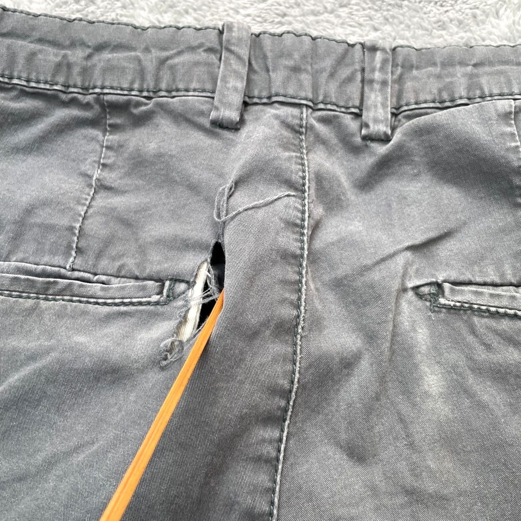 Zara Zara Pants Mens 31 Gray Chino Straight Leg Cuffed Office Wear Business Formal Pants City Preppy Size US 31 - 6 Thumbnail