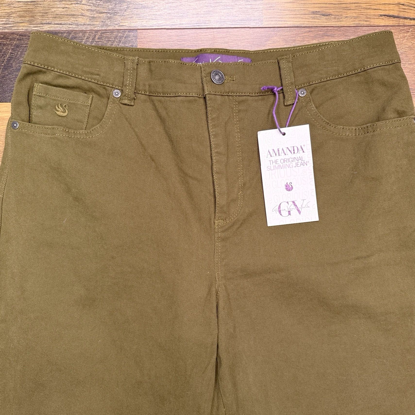 Gloria Vanderbilt Gloria Vanderbilt Amanda The Original Slimming Jean 12S Green Stretch New Size 34" / US 12 / IT 48 - 2 Thumbnail